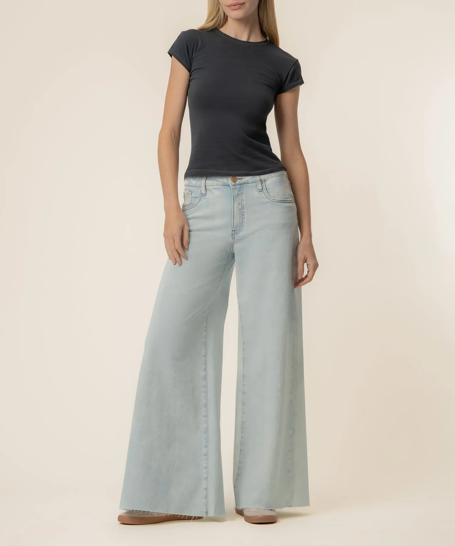 Blake High Rise Super Wide Leg in Sensual Wash sold by Kut from the Kloth