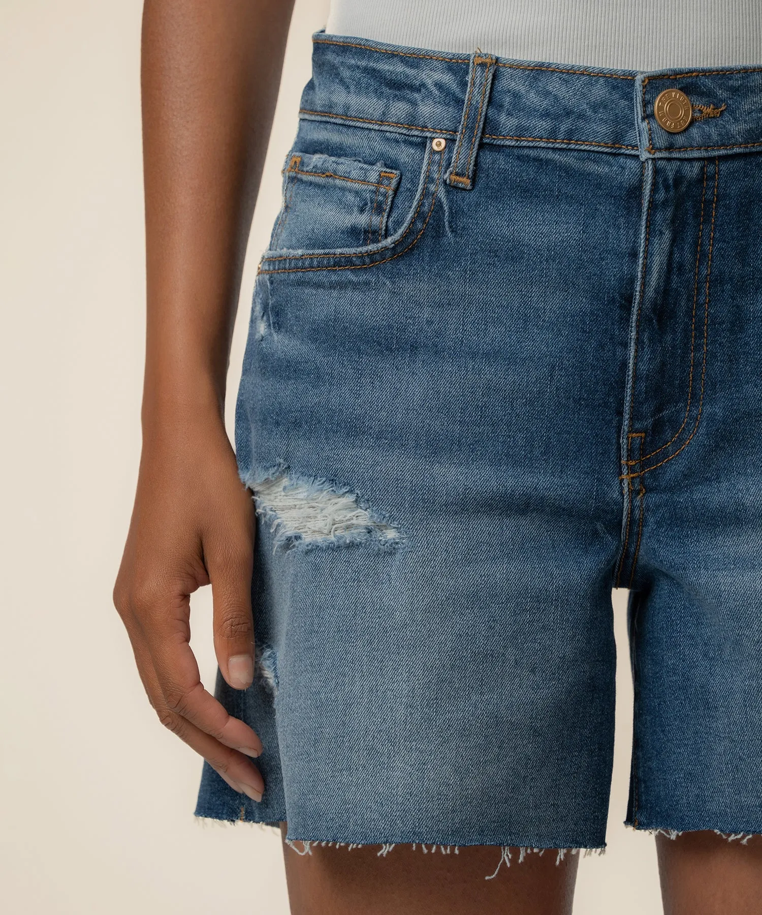 Jane High Rise Long Short, Exclusive in Indicate Wash sold by Kut from the Kloth product image thumbnail 5