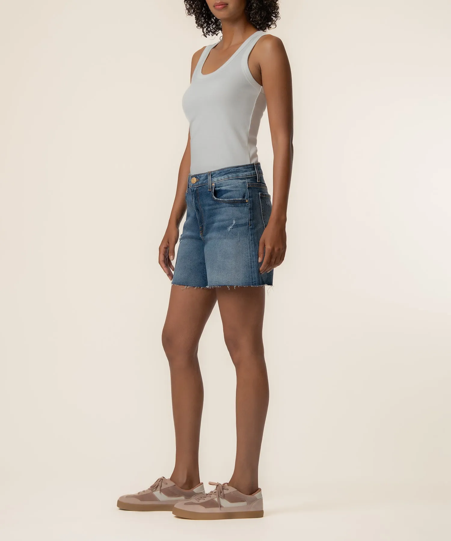 Jane High Rise Long Short, Exclusive in Indicate Wash sold by Kut from the Kloth product image thumbnail 2