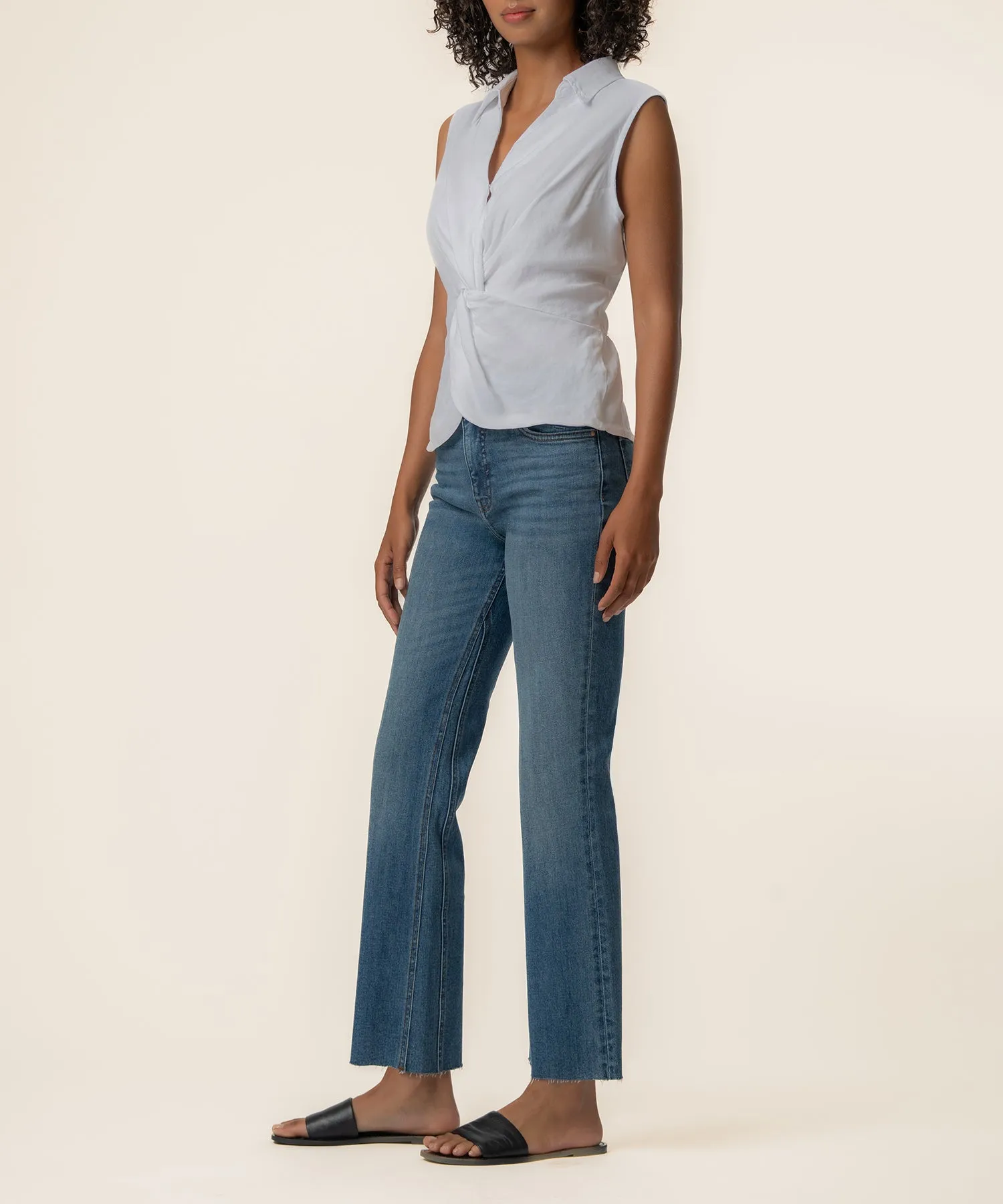 Sara Linen Top in White sold by Kut from the Kloth product image thumbnail 2