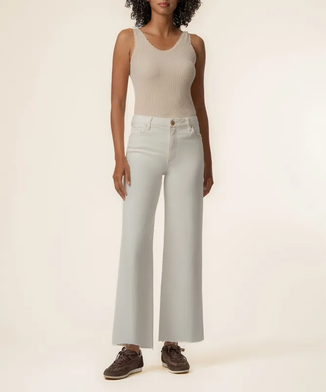 Meg High Rise Wide Leg in Ecru made by Kut from the Kloth
