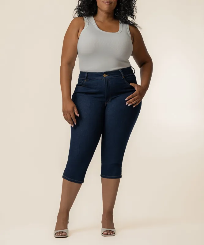 Gigi High Rise Capri, Plus in Sketch Wash made by Kut from the Kloth