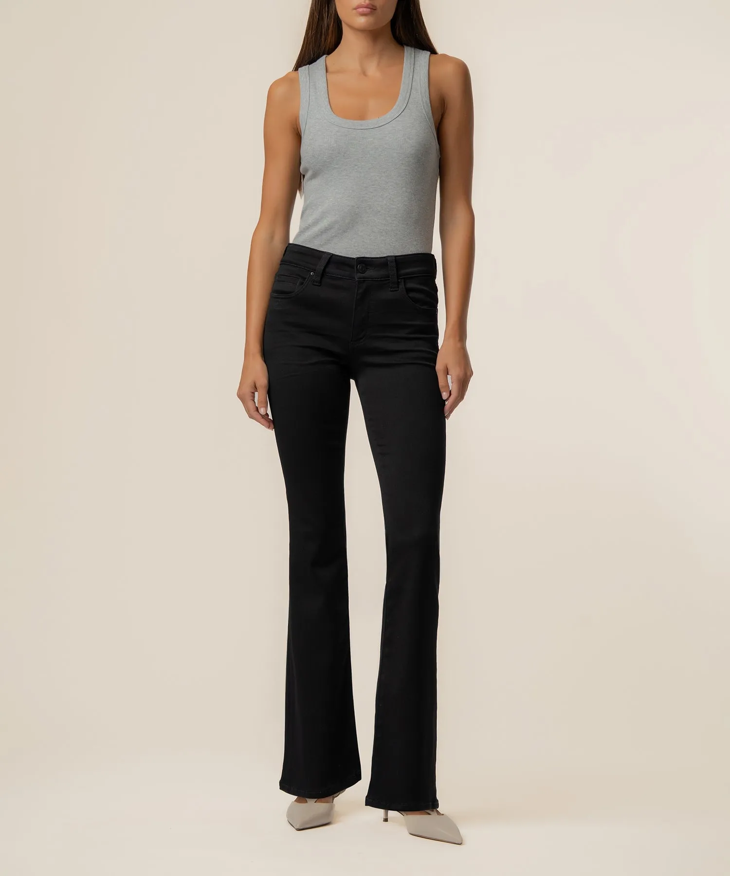 Natalie Mid Rise Bootcut, Petite in Black sold by Kut from the Kloth