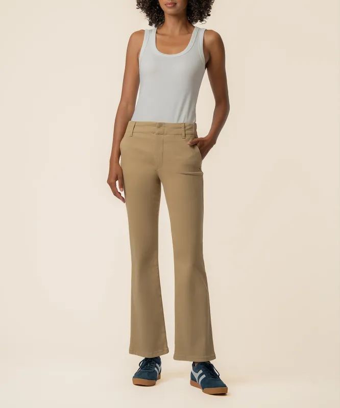 Kelsey High Rise Flare Trouser Exclusive in Camel made by Kut from the Kloth
