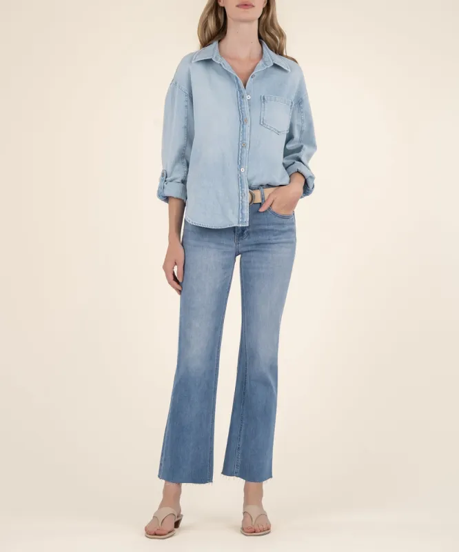 Kelsey High Rise Ankle Flare sold by Kut from the Kloth