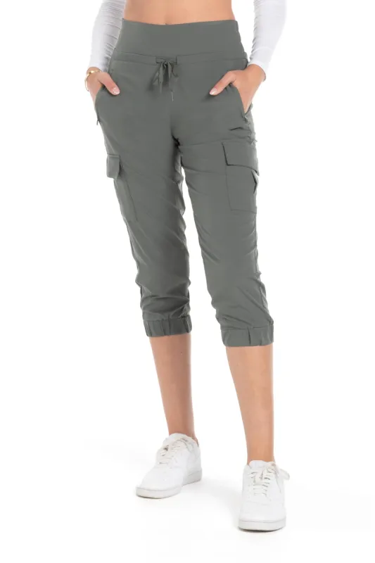 Cargo Woven Crop Jogger sold by Kyodan