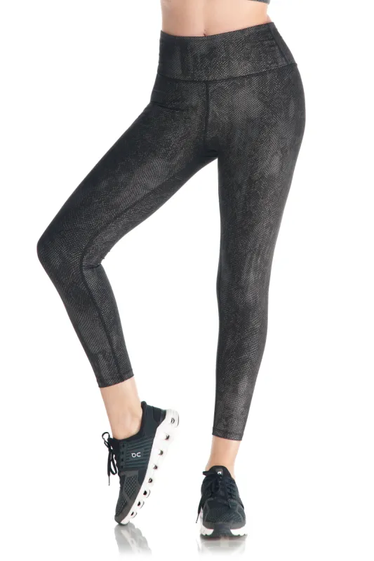 2-Tone Serpent High-Waist Leggings sold by Kyodan