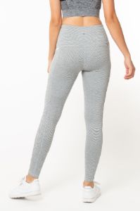 High-Waist Warmhand Stripe Leggings, 28" Inseam sold by Kyodan
