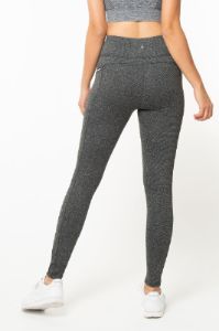 High-Waist Warmhand Stripe Leggings, 28" Inseam sold by Kyodan