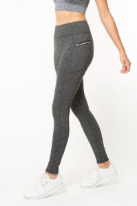 High-Waist Warmhand Stripe Leggings, 28" Inseam sold by Kyodan