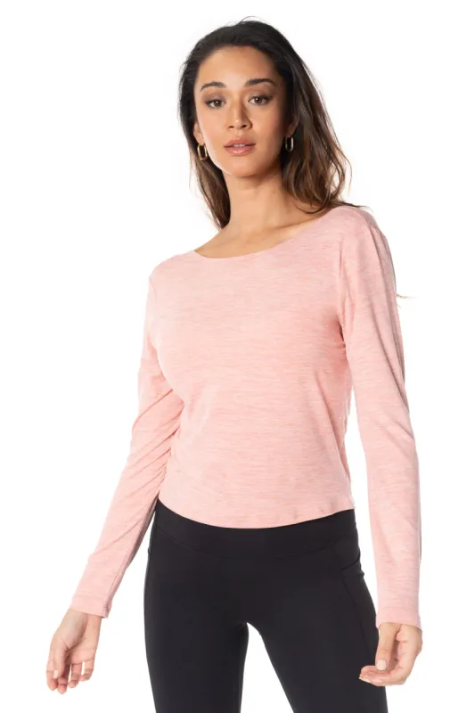 Day-To-Day Agency Crisscross Back Long Sleeve Top sold by Kyodan