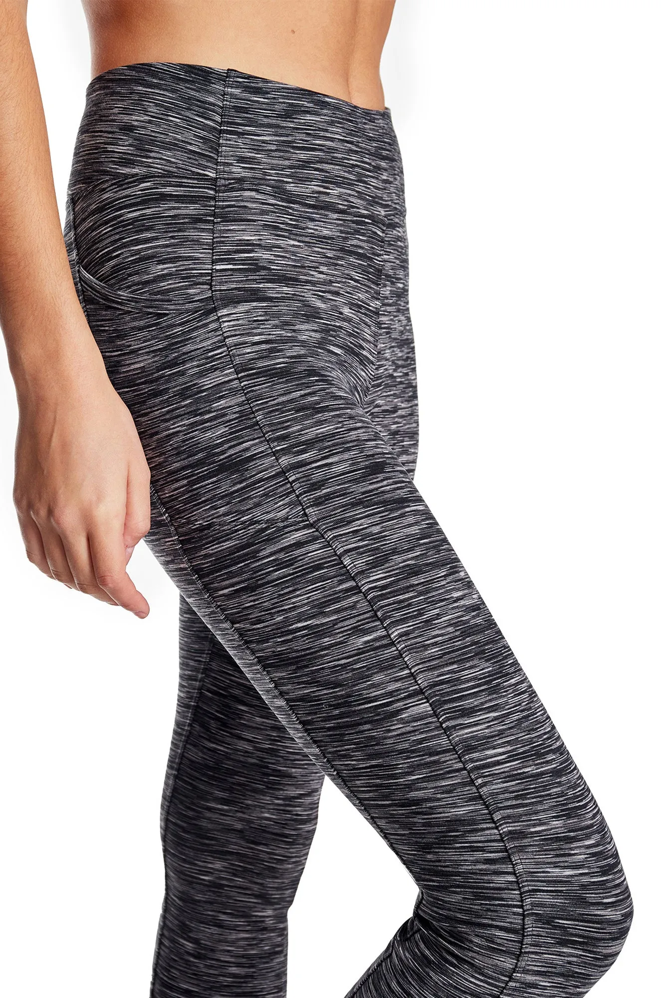 Space Dye High-Waist Double Brushed Leggings sold by Kyodan product image thumbnail 5