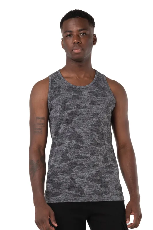 Seamless Camo Tank Top made by Kyodan