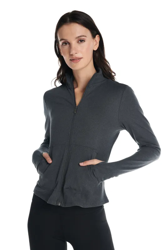 Aspen Lightweight Zip Up Long-Sleeve Sweater sold by Kyodan