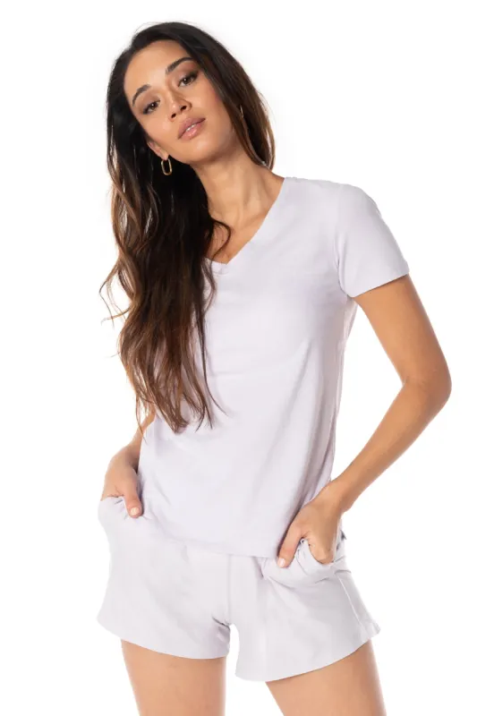 Free Spirit V-Neck Short Sleeve Top sold by Kyodan