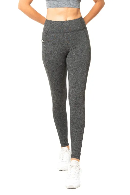 High-Waist Warmhand Stripe Leggings, 28" Inseam sold by Kyodan