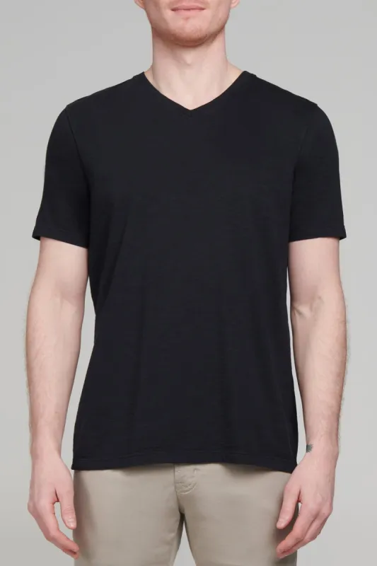 Slub Jersey V-Neck T Shirt sold by Kyodan