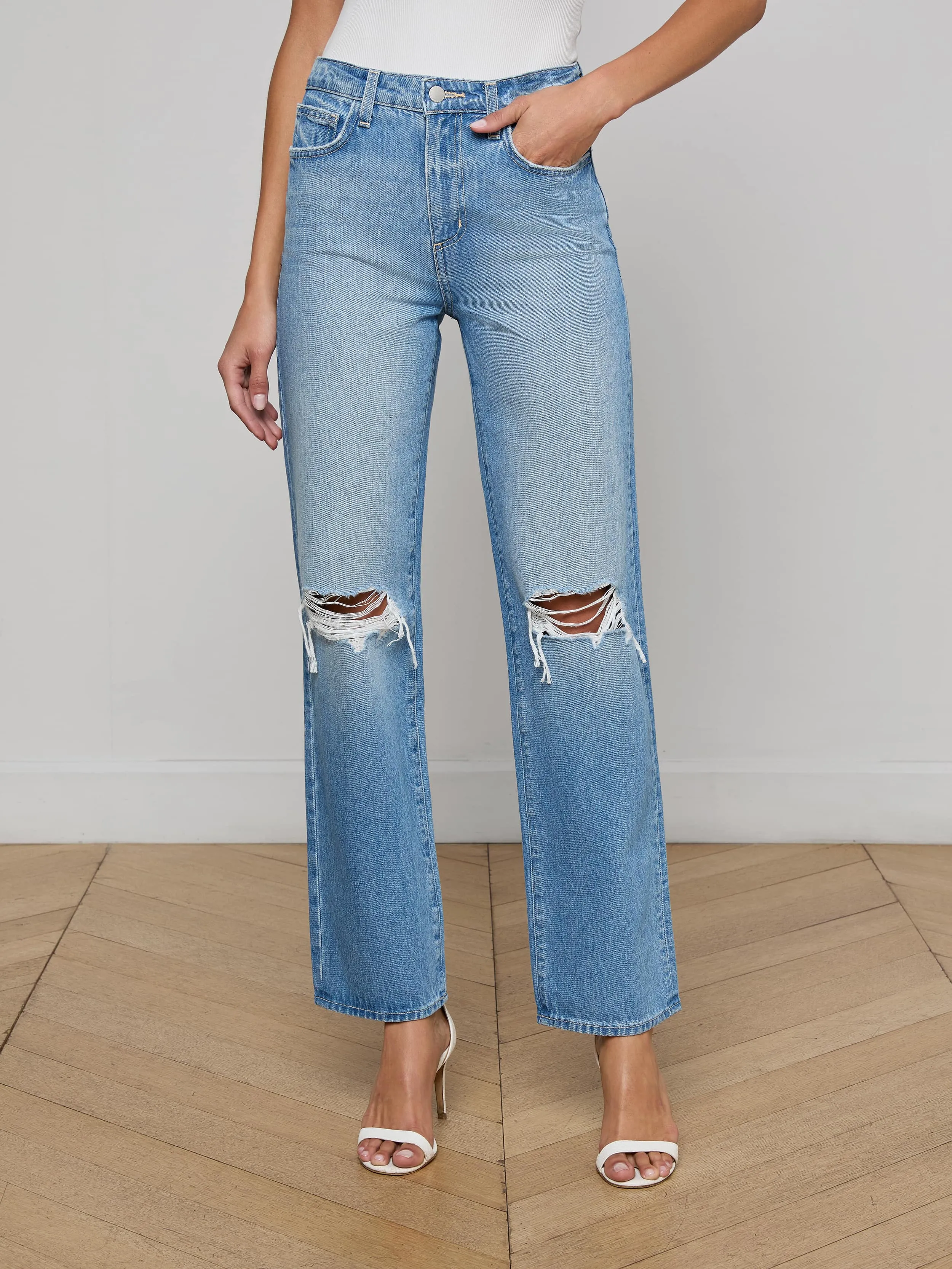 Jones Stovepipe Jean sold by L'AGENCE product image thumbnail 2