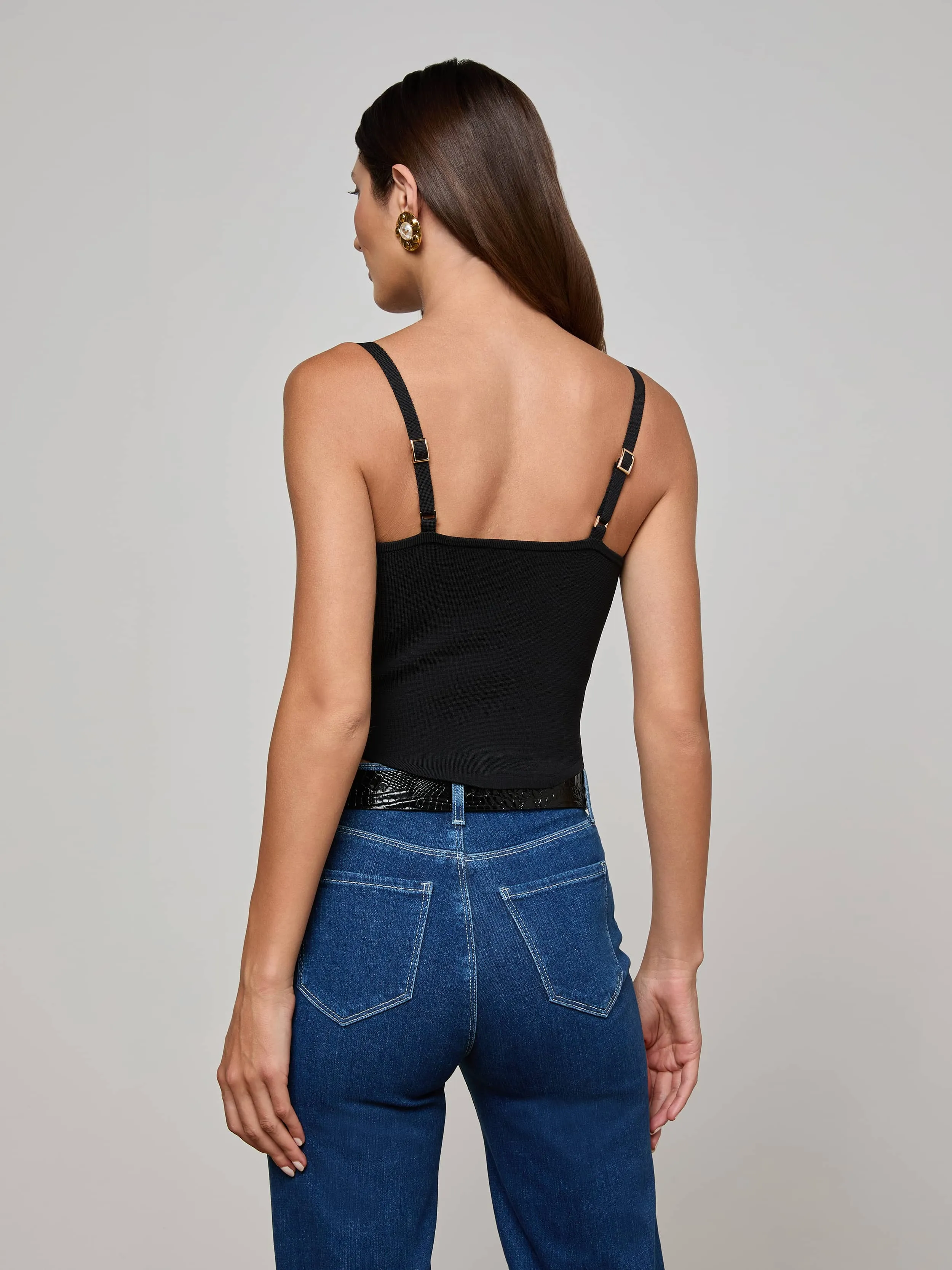 Artemis Knit Corset Top sold by L'AGENCE product image thumbnail 4