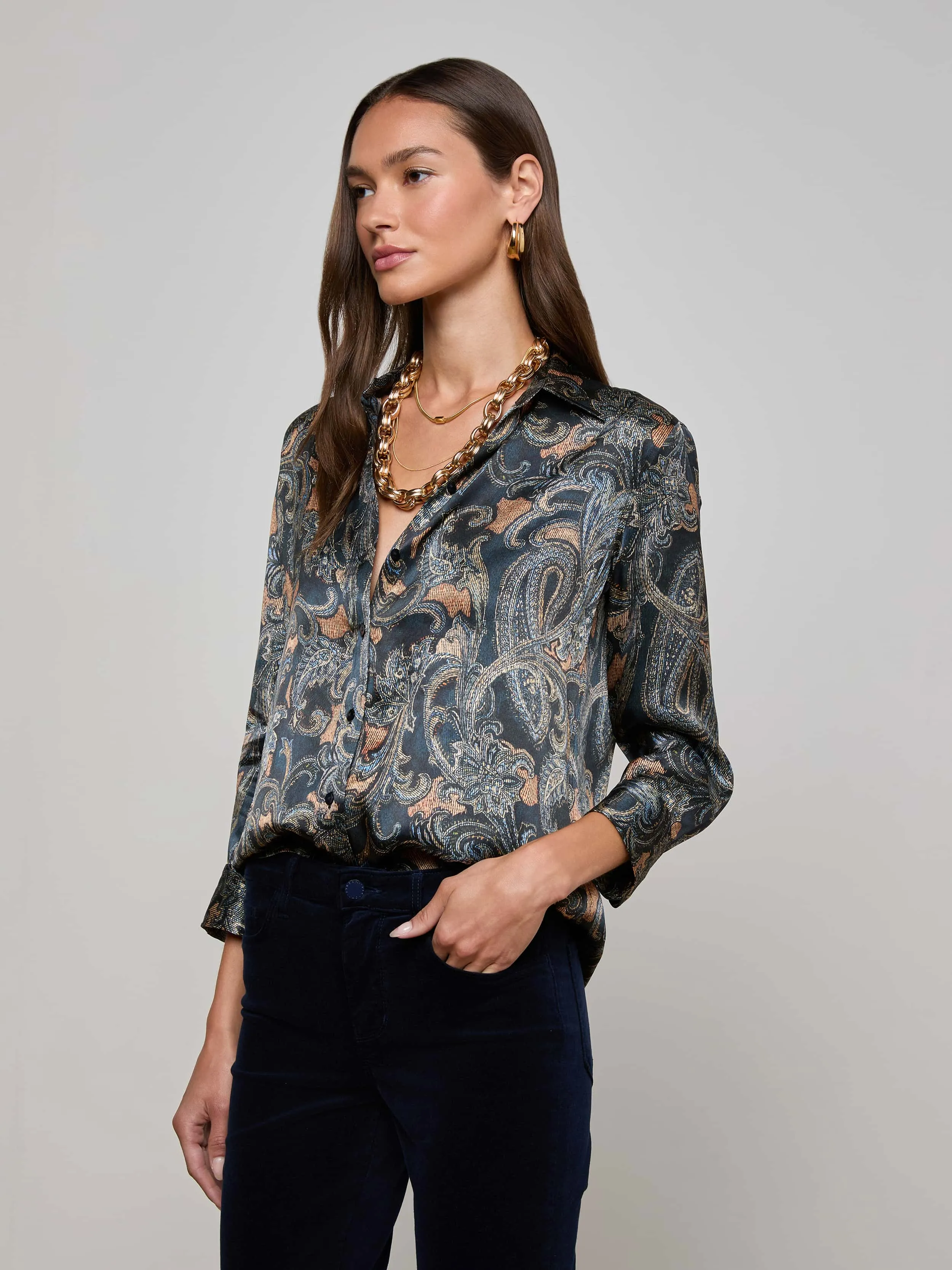 Dani Silk Blouse sold by L'AGENCE product image thumbnail 2