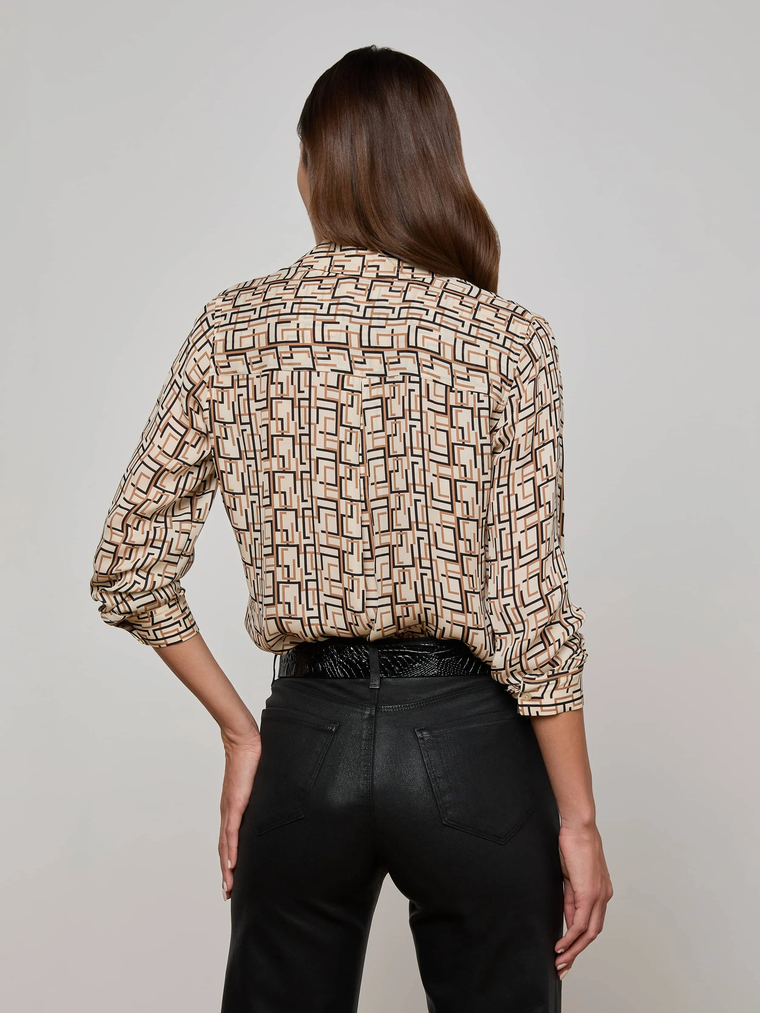 Nina Silk Blouse sold by L'AGENCE product image thumbnail 4