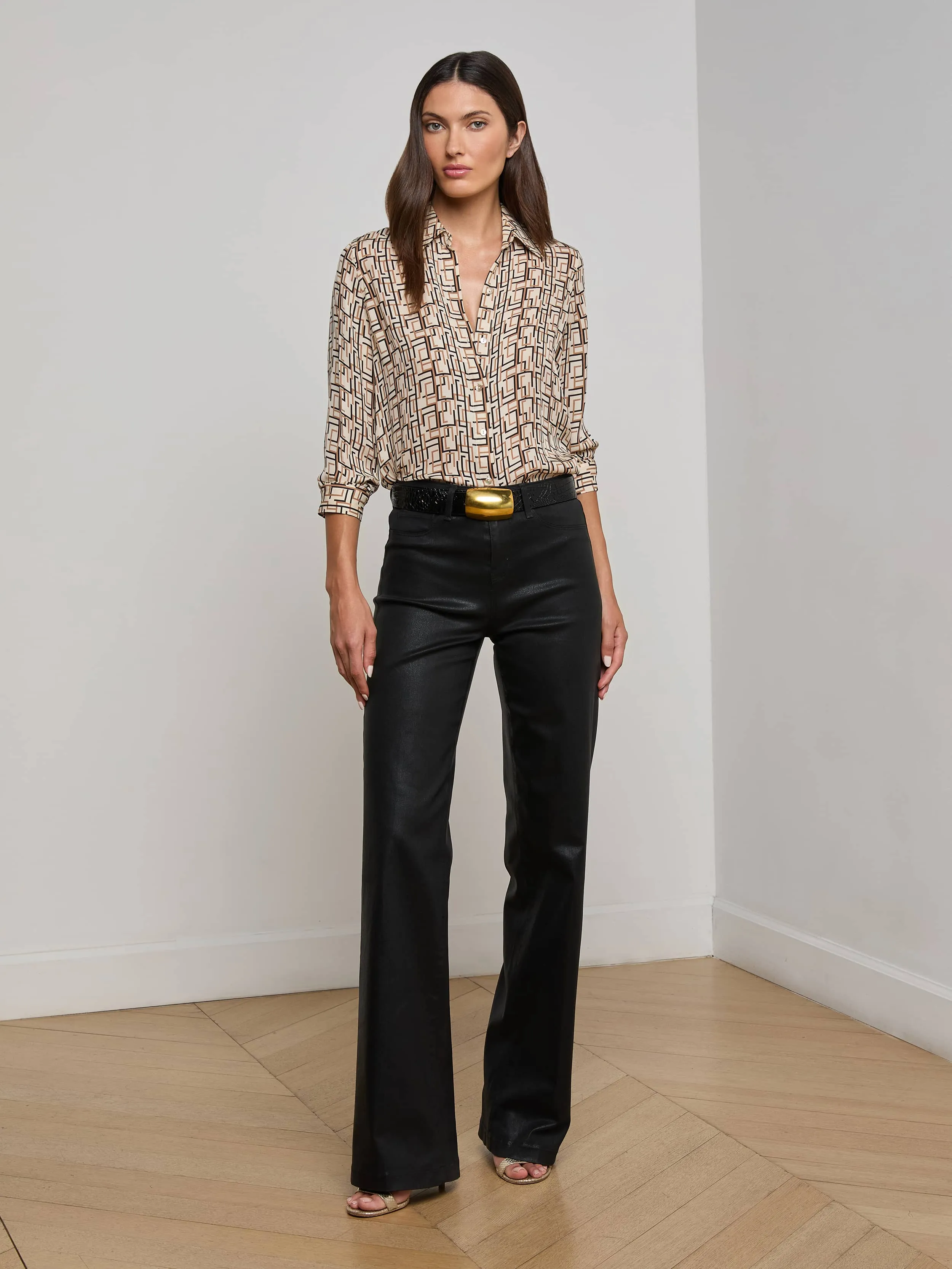 Nina Silk Blouse sold by L'AGENCE product image thumbnail 3