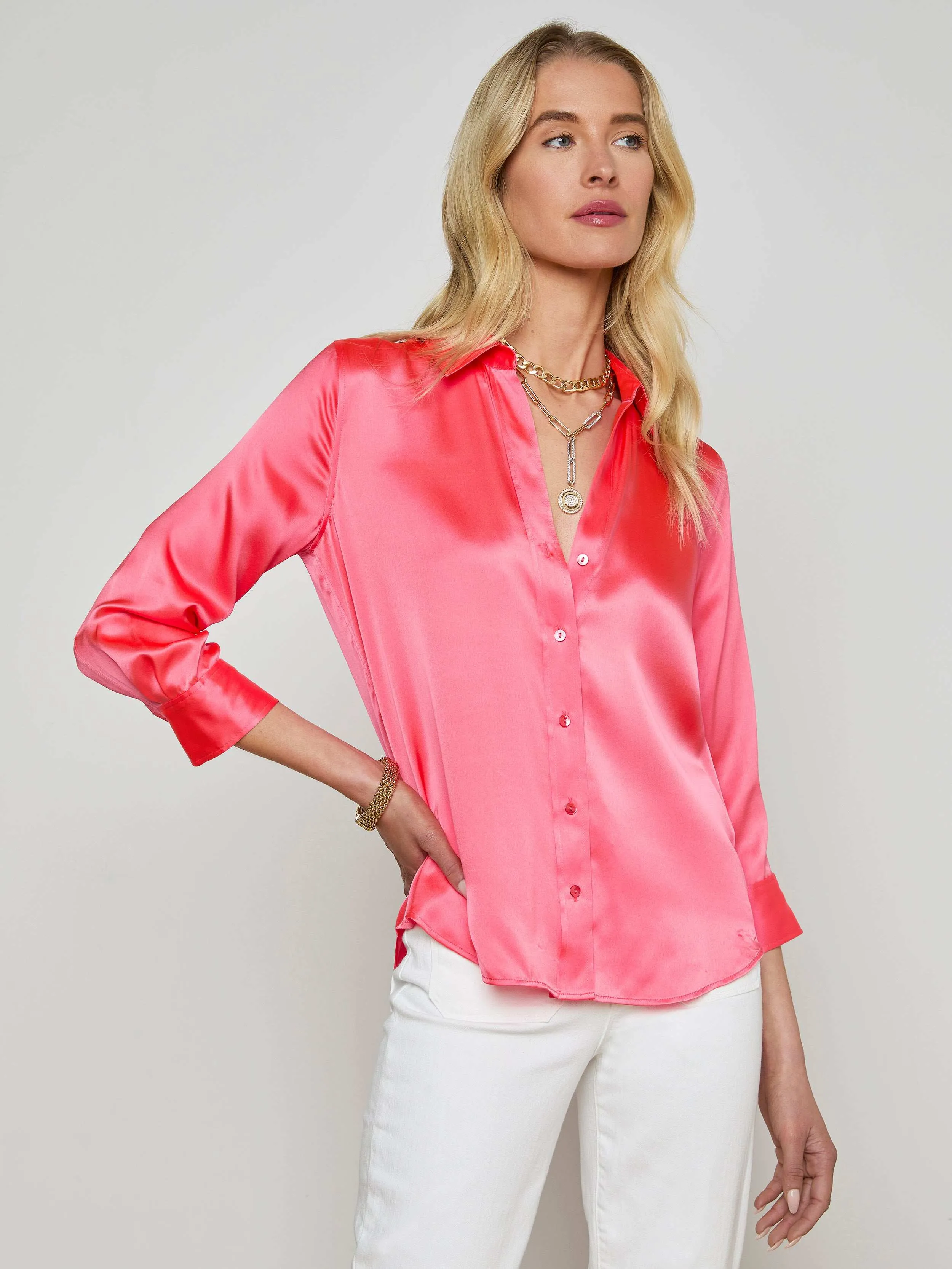 Dani Silk Blouse sold by L'AGENCE product image thumbnail 2
