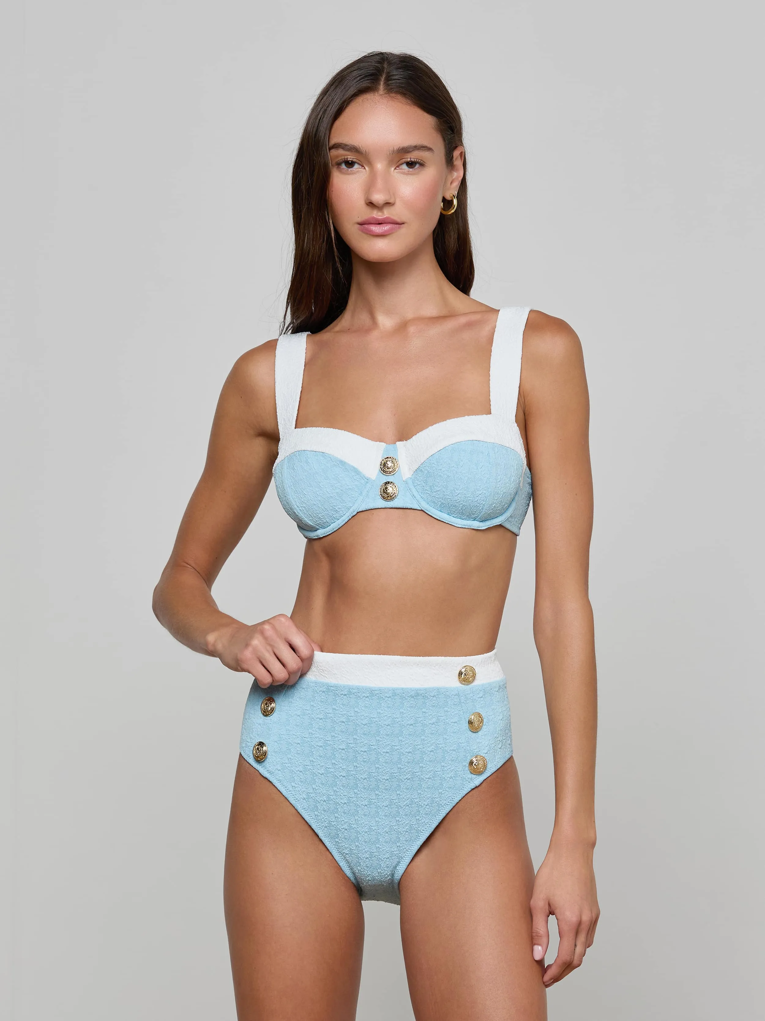 Vanessa High-Waisted Bikini Bottom sold by L'AGENCE product image thumbnail 2