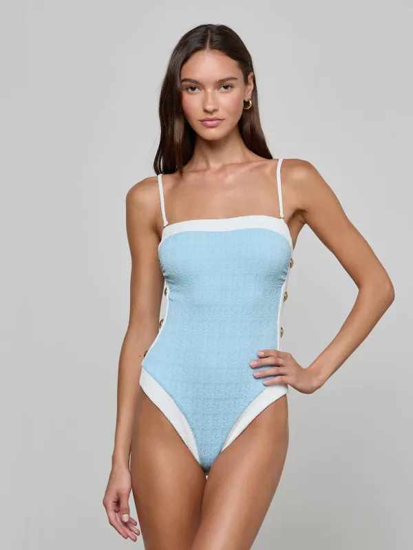 Tory Bandeau One-Piece Swimsuit sold by L'AGENCE