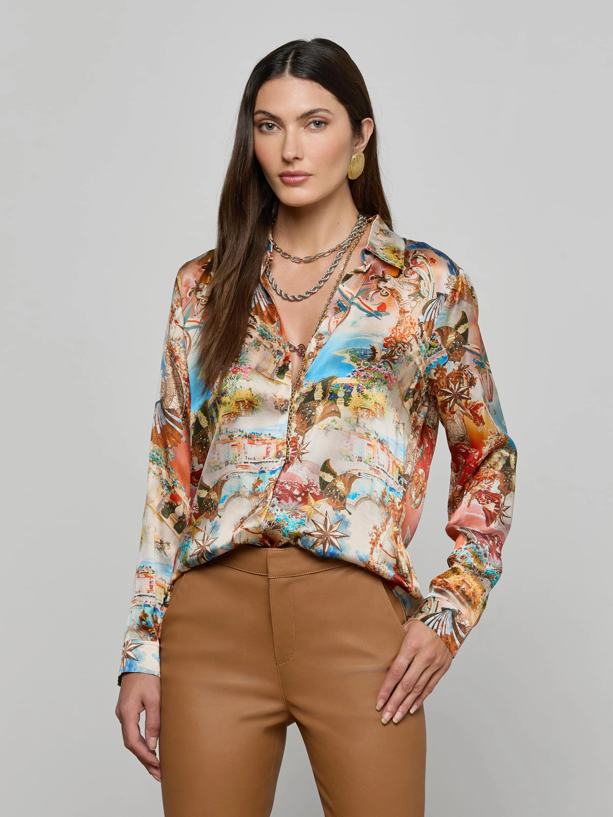 Tyler Silk Blouse sold by L'AGENCE product image thumbnail 2