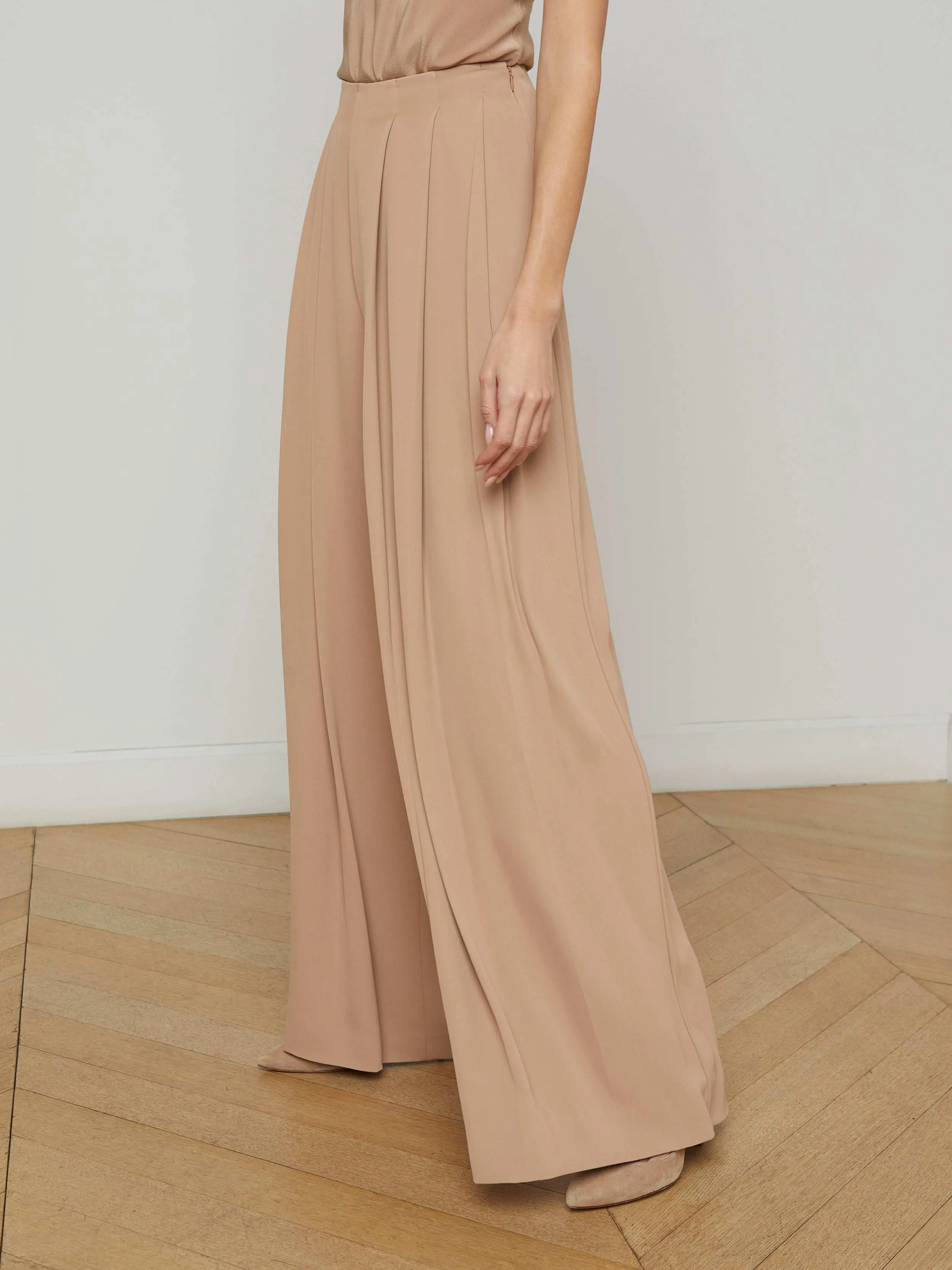 Nova Pleated Wide-Leg Pant sold by L'AGENCE product image thumbnail 3