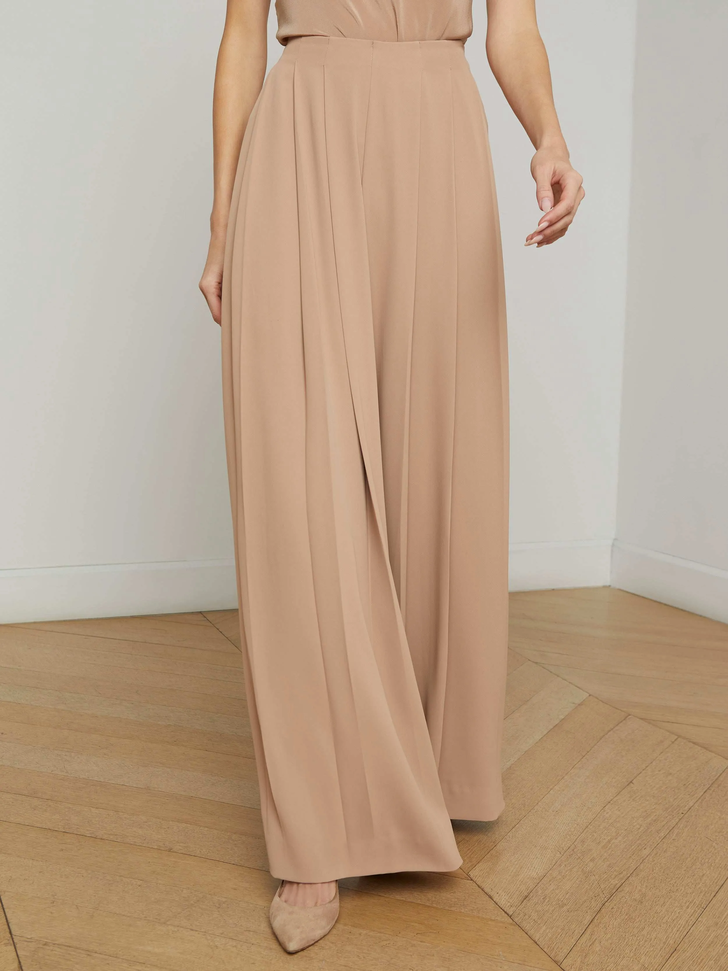 Nova Pleated Wide-Leg Pant sold by L'AGENCE product image thumbnail 2