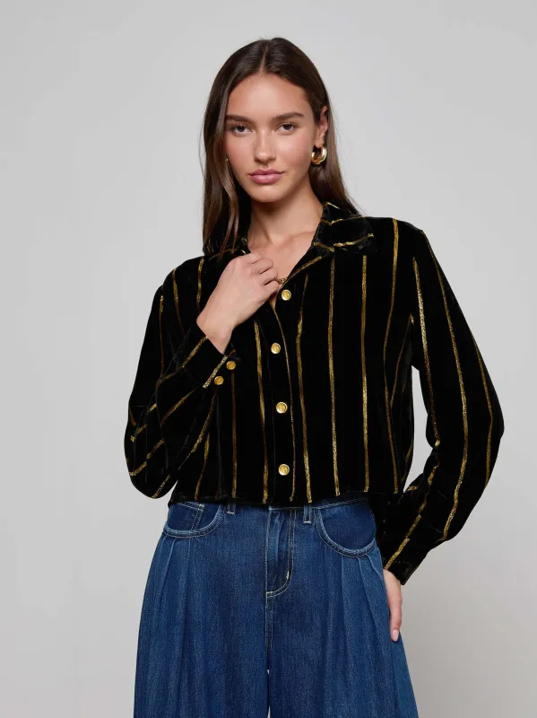Cosette Velvet Shirt sold by L'AGENCE