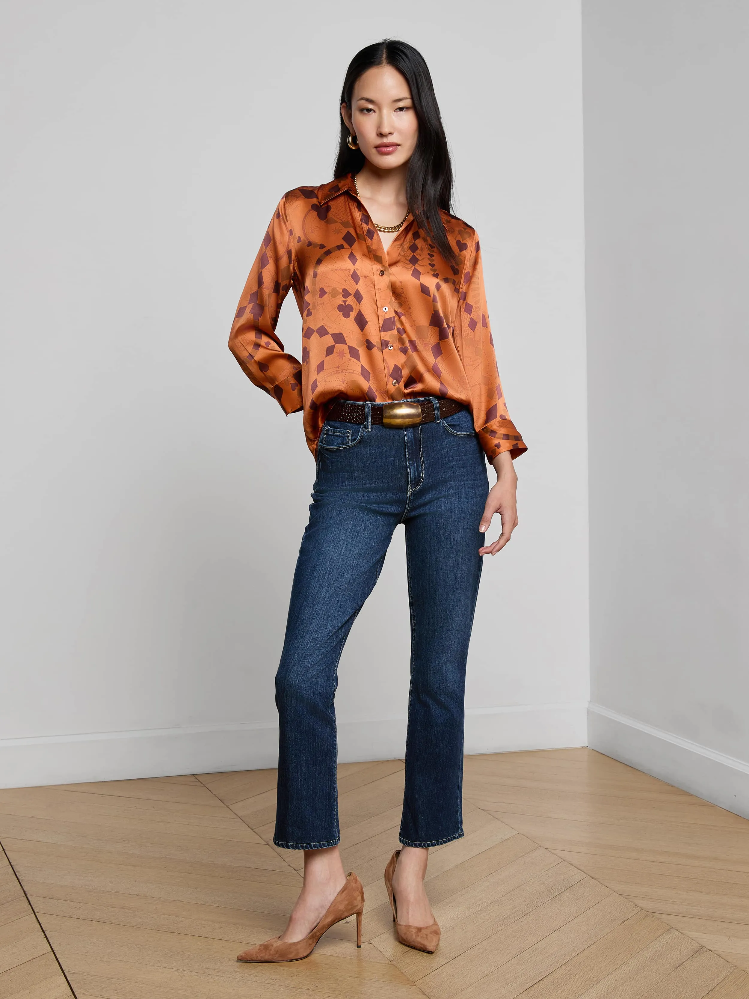 Dani Silk Blouse sold by L'AGENCE product image thumbnail 3