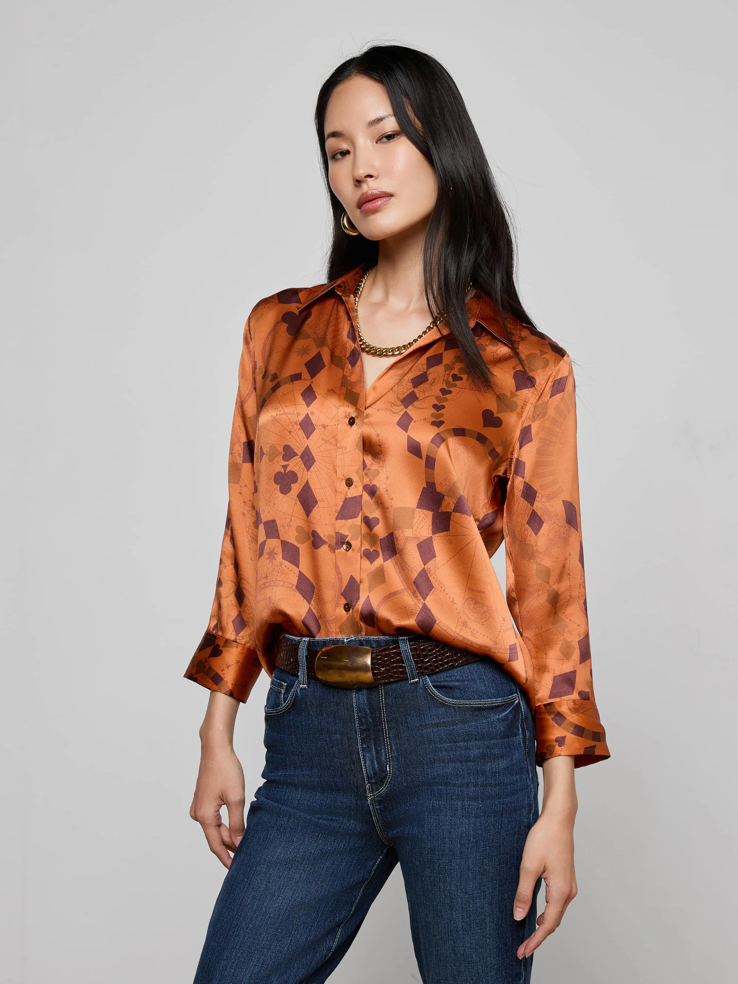 Dani Silk Blouse sold by L'AGENCE product image thumbnail 2