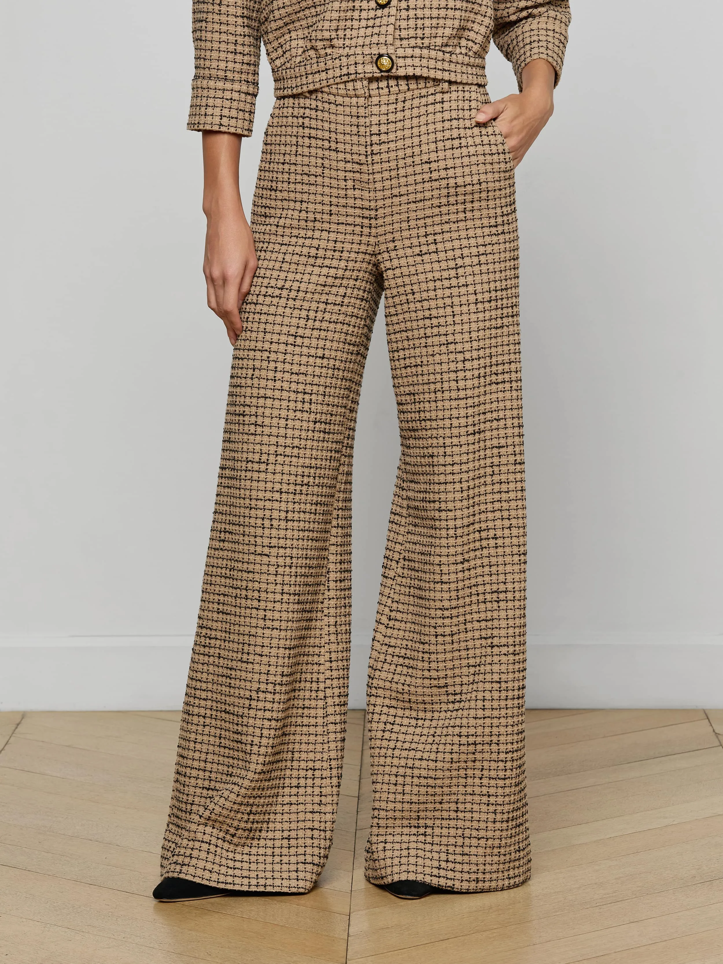 Pilar Tweed Wide-Leg Pant sold by L'AGENCE product image thumbnail 3