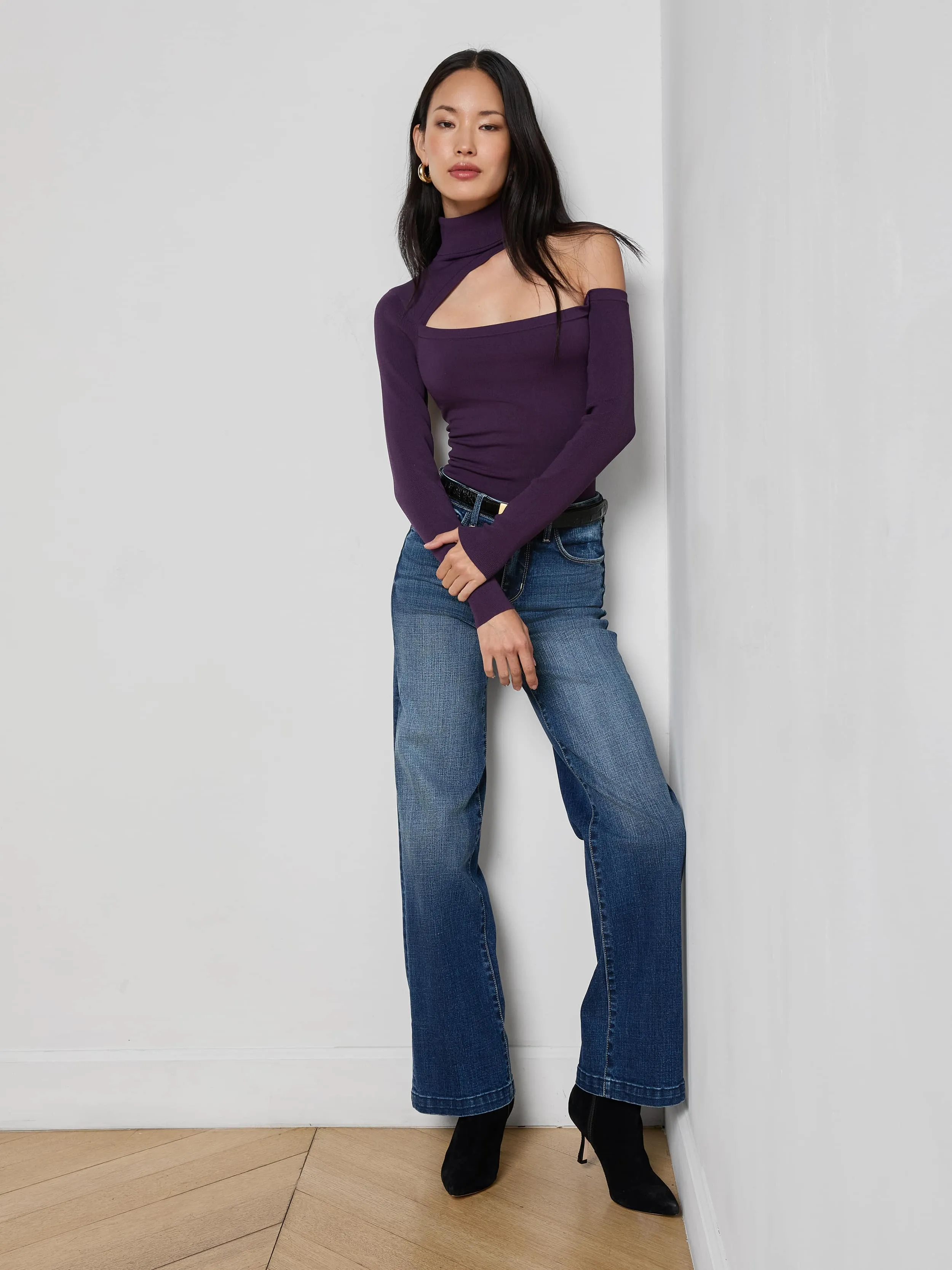 Azia Cutout Knit Top sold by L'AGENCE product image thumbnail 5