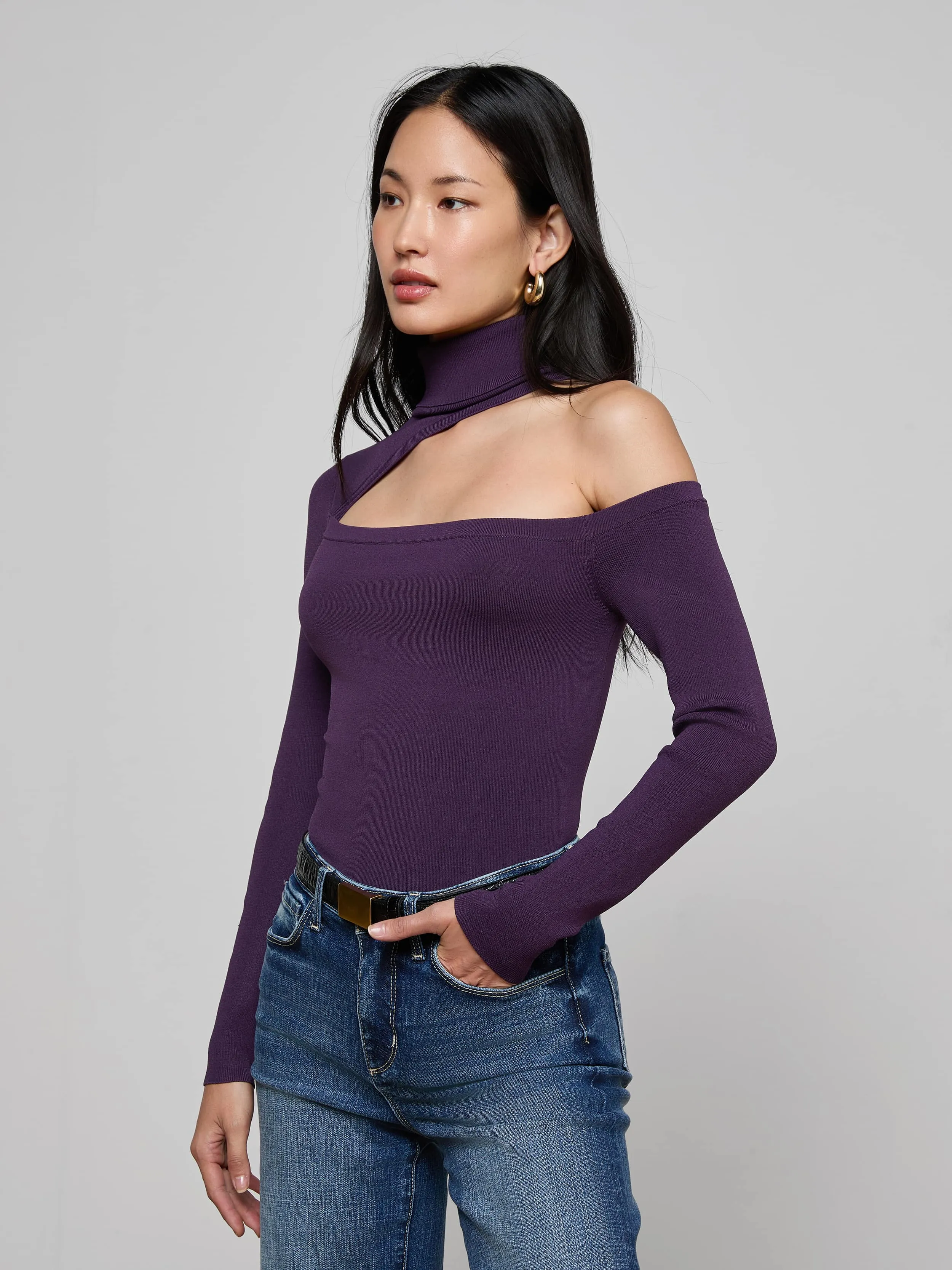 Azia Cutout Knit Top sold by L'AGENCE product image thumbnail 2