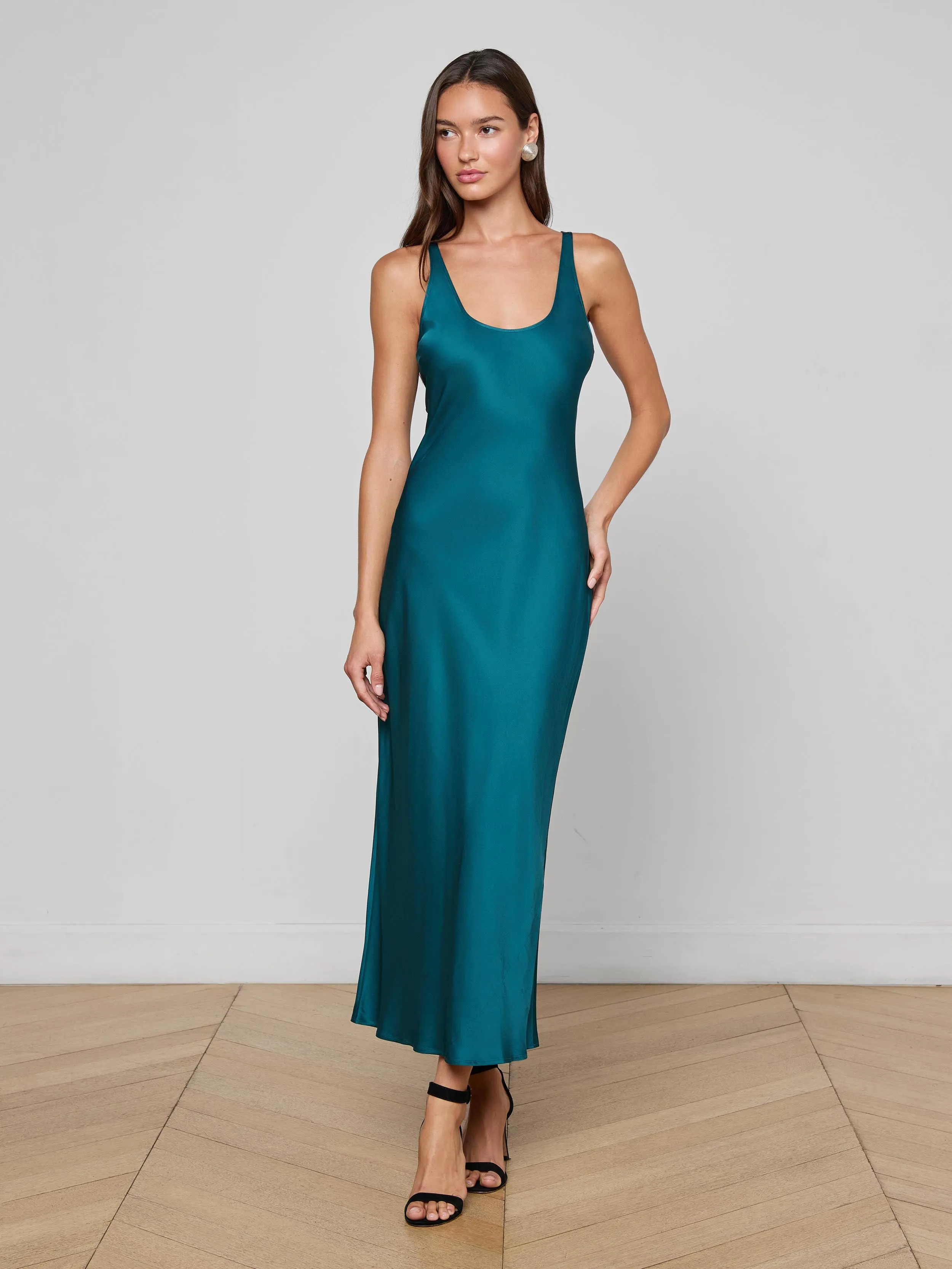 Akiya Satin Maxi Dress sold by L'AGENCE
