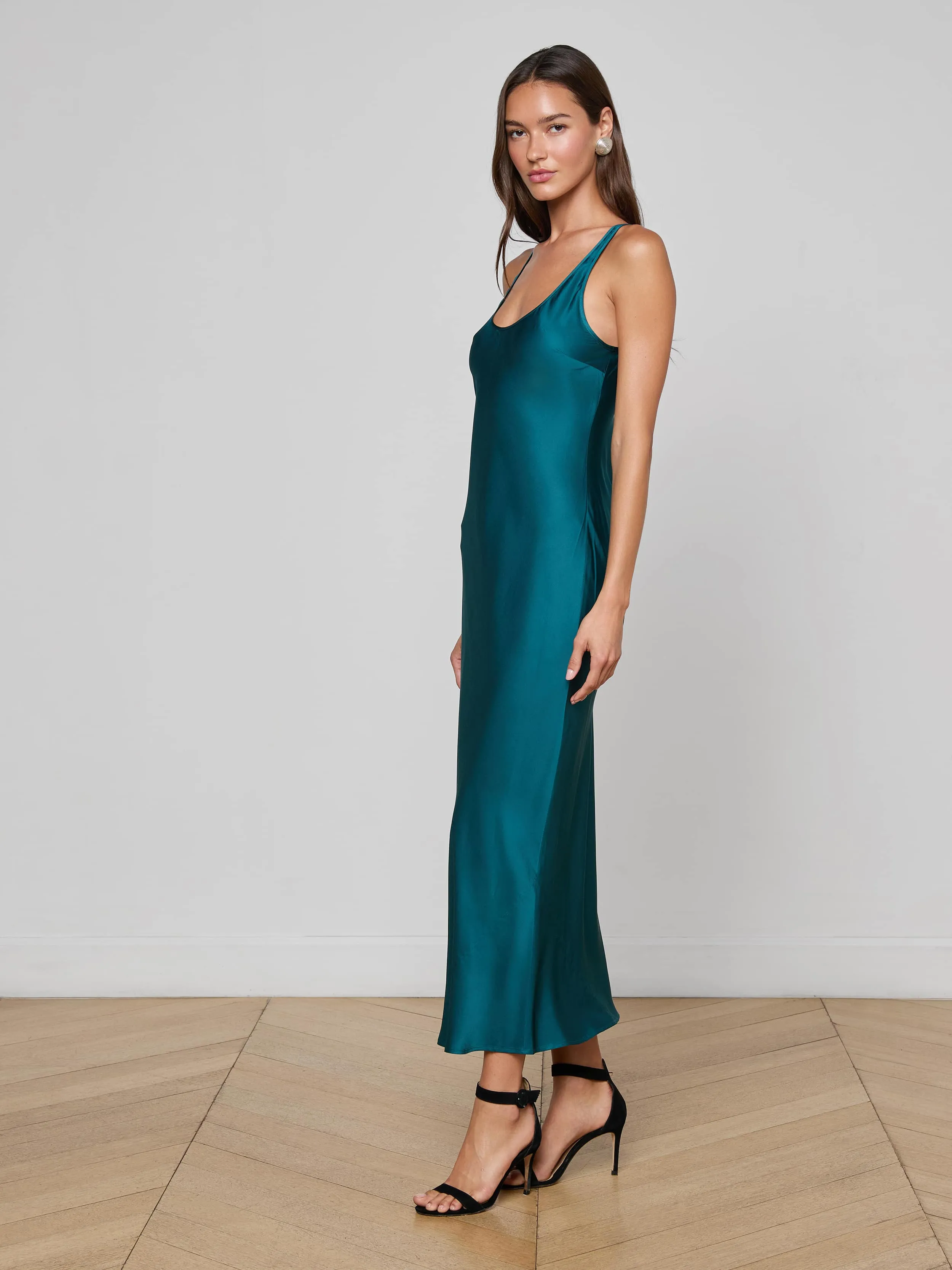 Akiya Satin Maxi Dress sold by L'AGENCE product image thumbnail 2