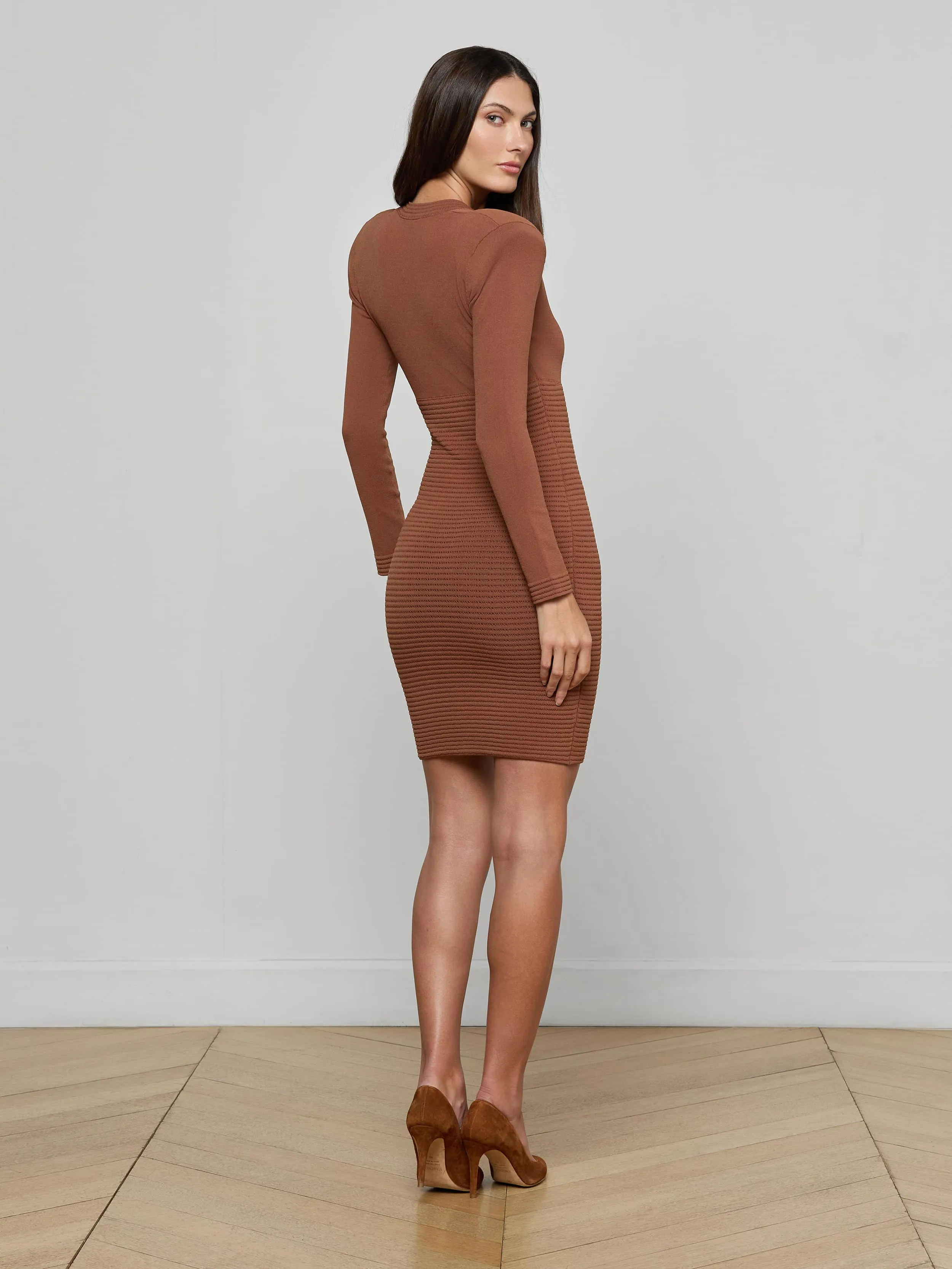 Taru Button-Front Mini Dress sold by L'AGENCE product image thumbnail 4