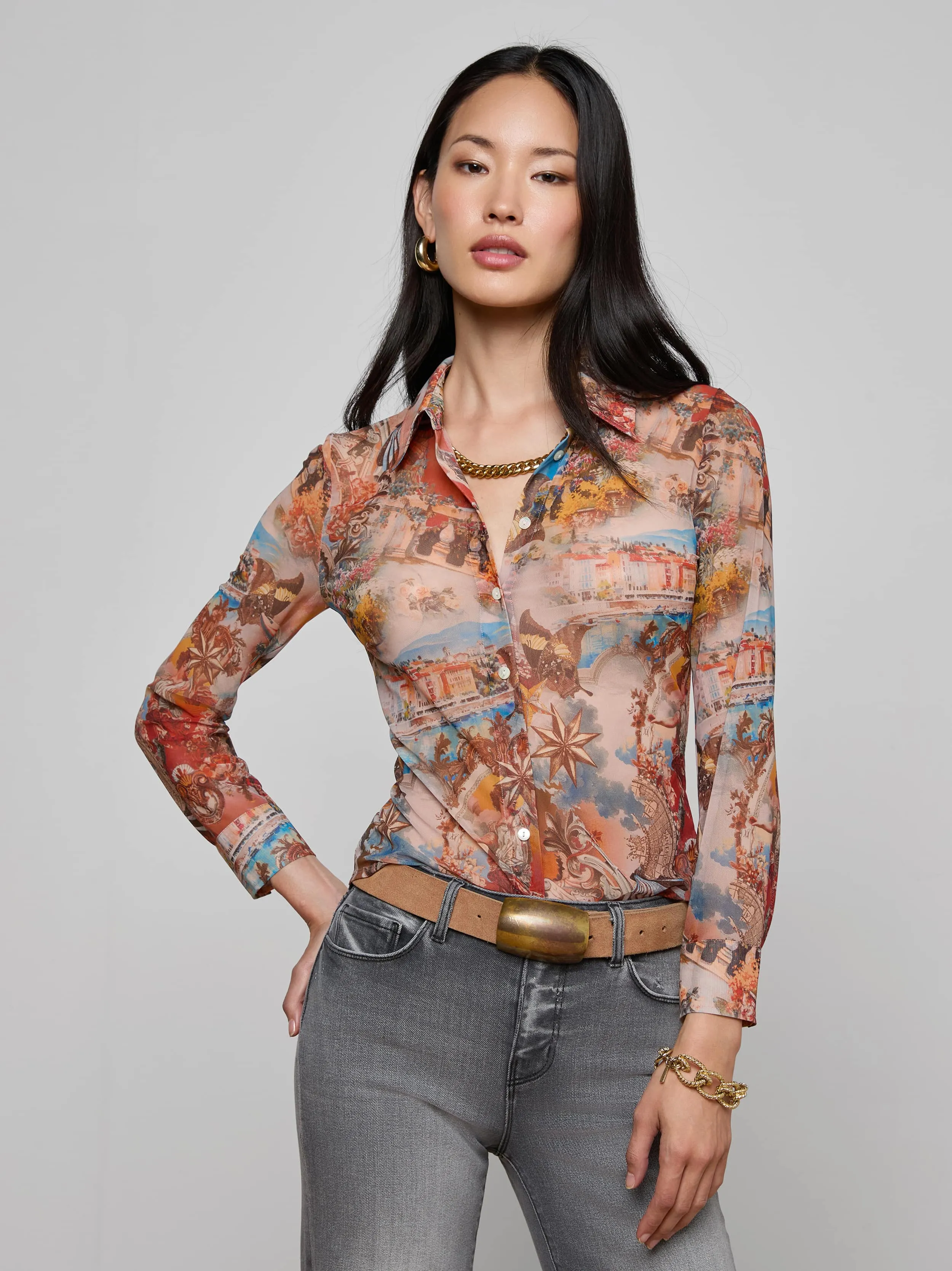 Indiana Mesh Blouse sold by L'AGENCE