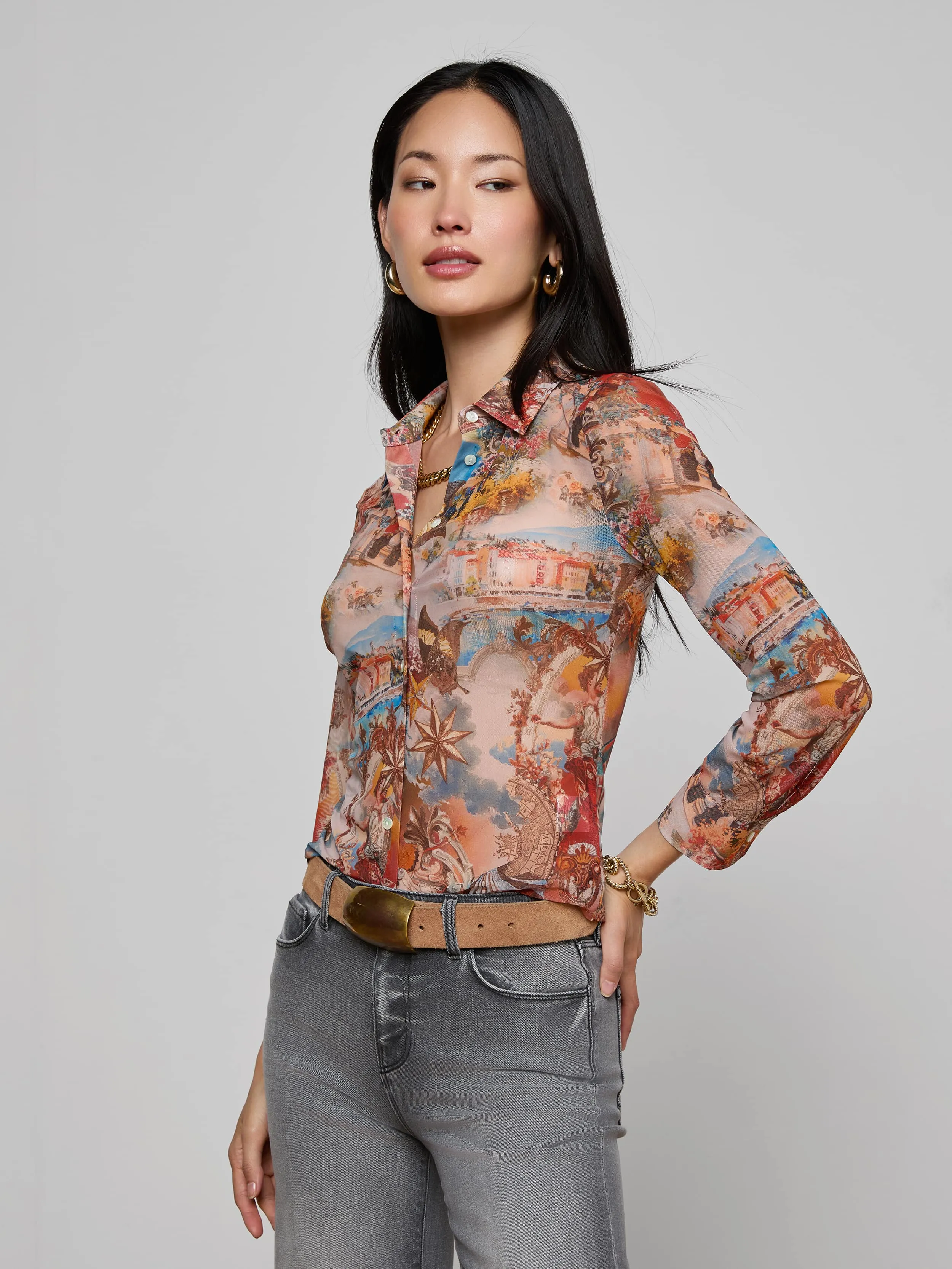 Indiana Mesh Blouse sold by L'AGENCE product image thumbnail 2