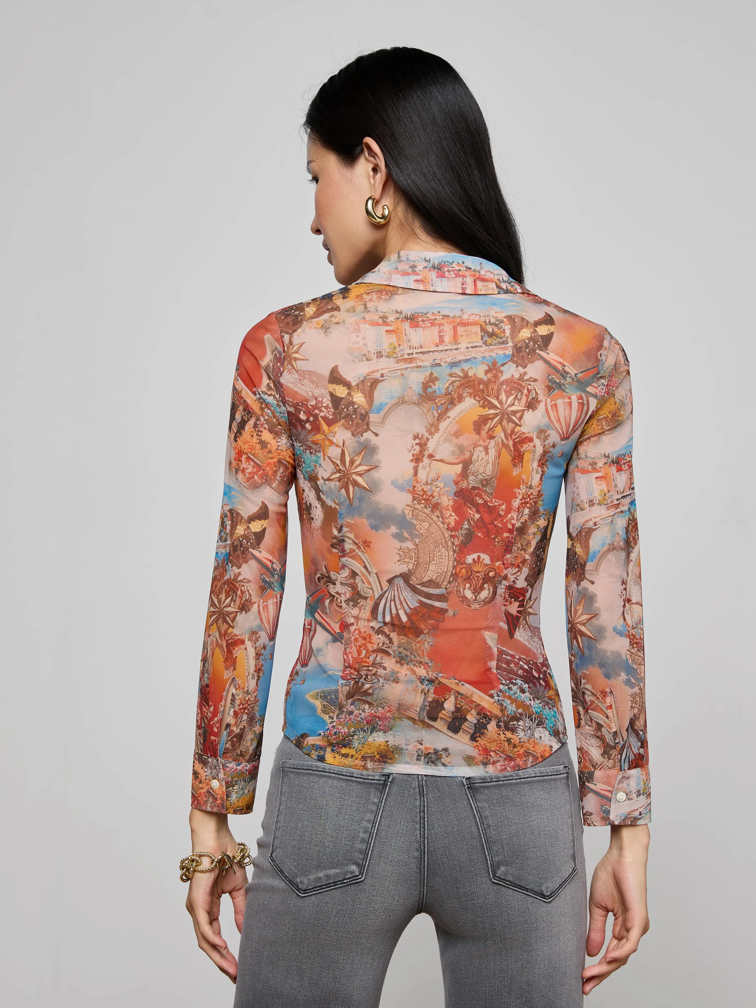 Indiana Mesh Blouse sold by L'AGENCE product image thumbnail 4