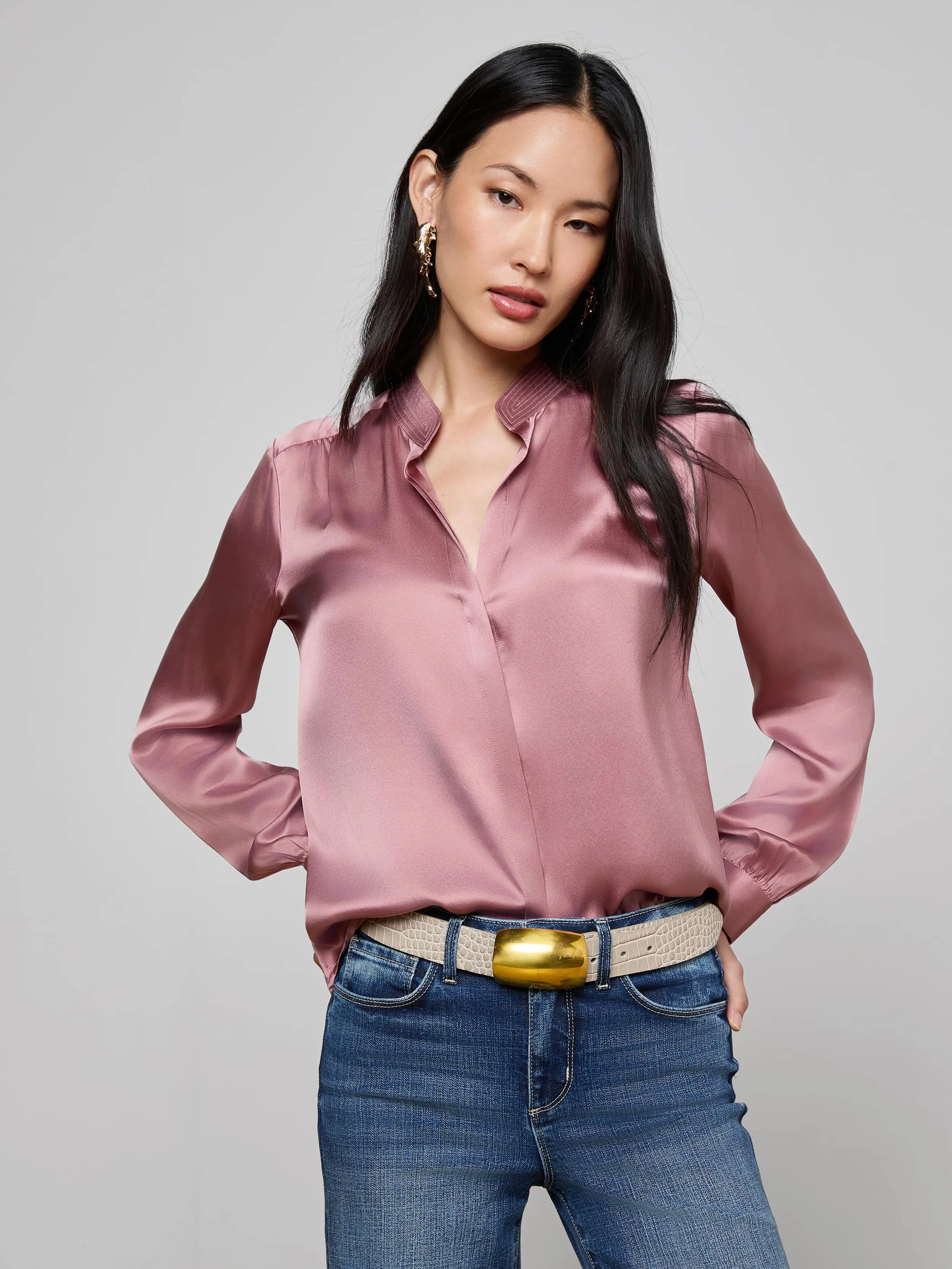 Bianca Silk Blouse sold by L'AGENCE product image thumbnail 2