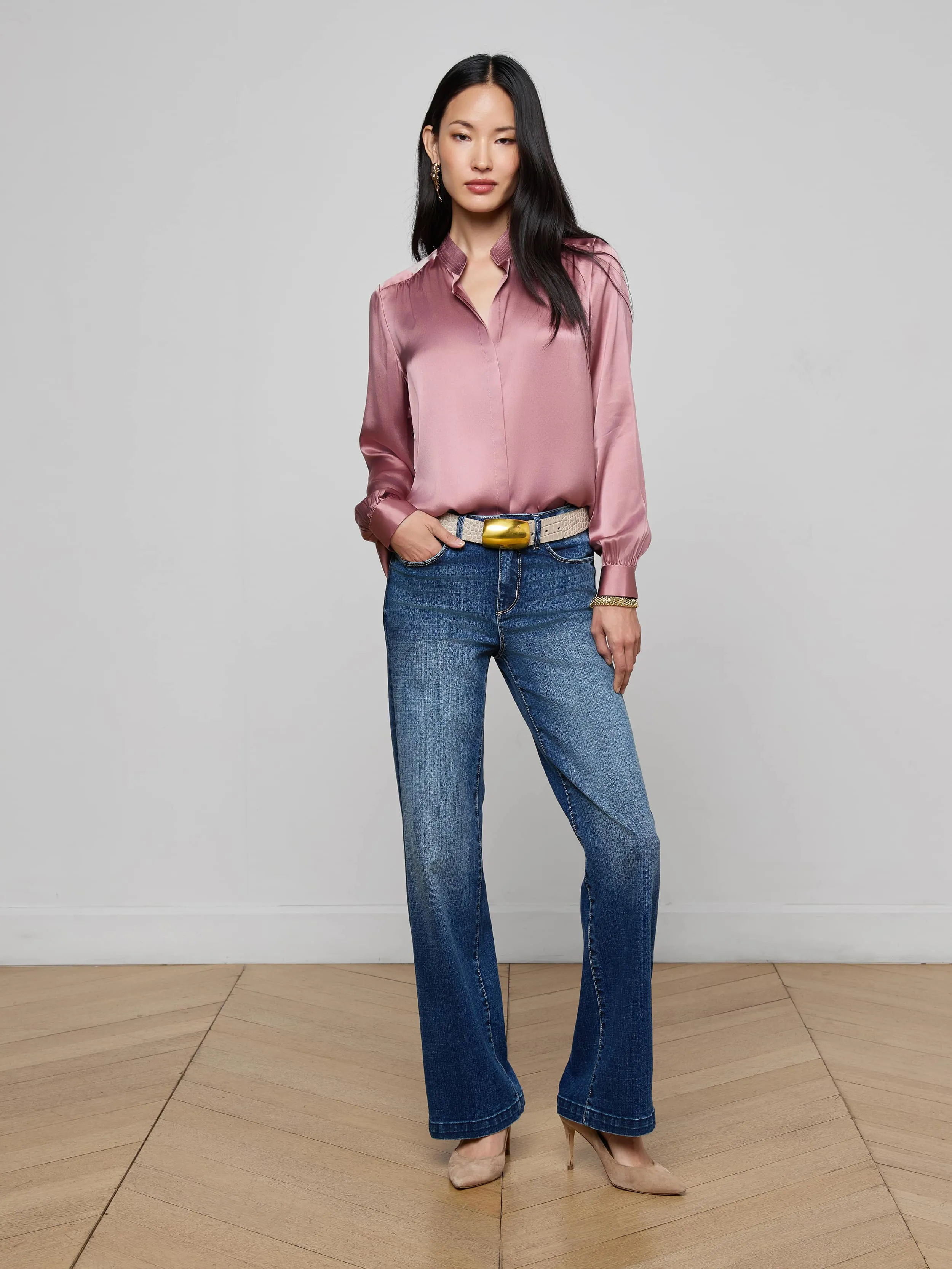Bianca Silk Blouse sold by L'AGENCE product image thumbnail 4