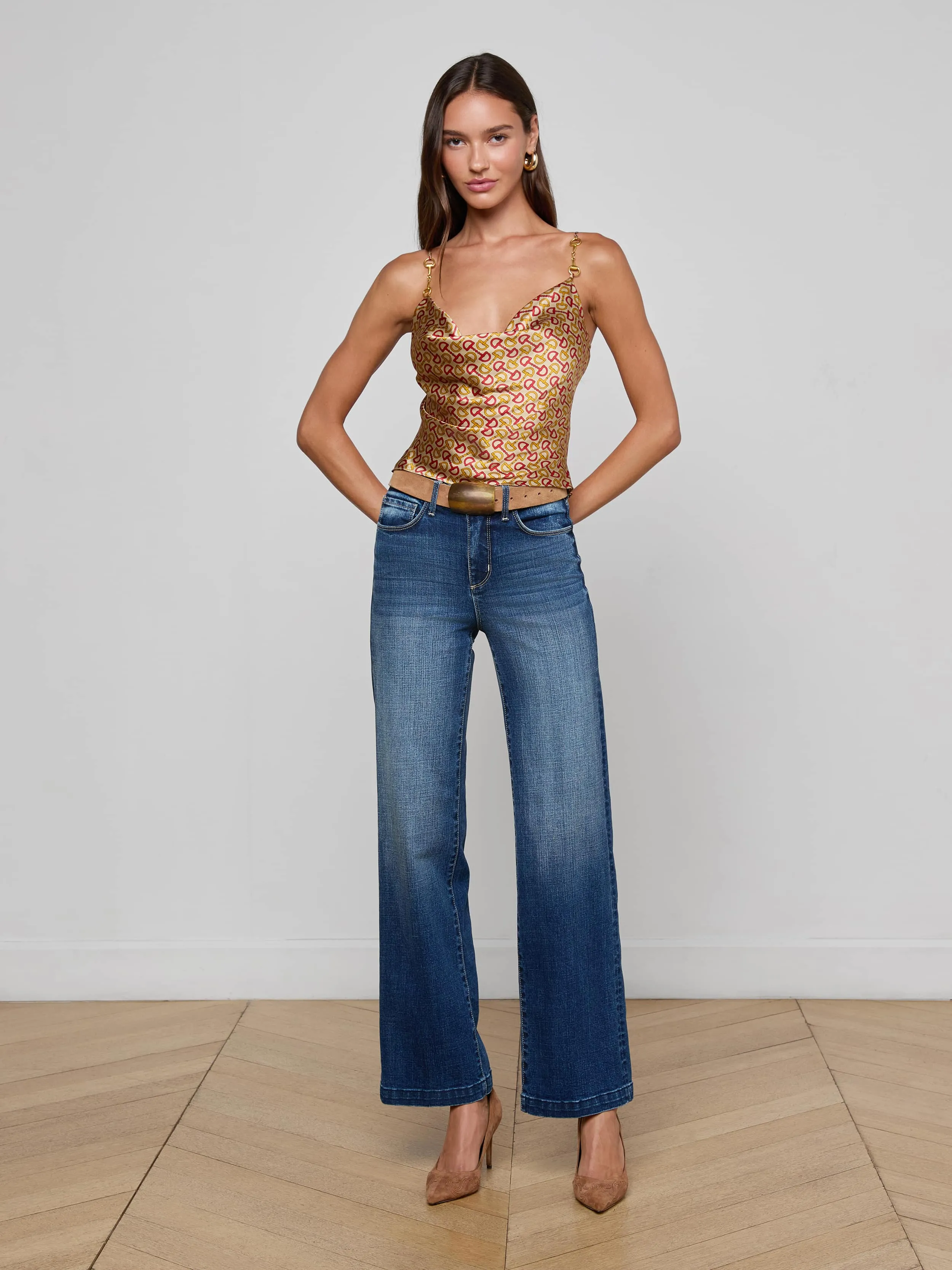 Calista Silk Camisole sold by L'AGENCE product image thumbnail 3
