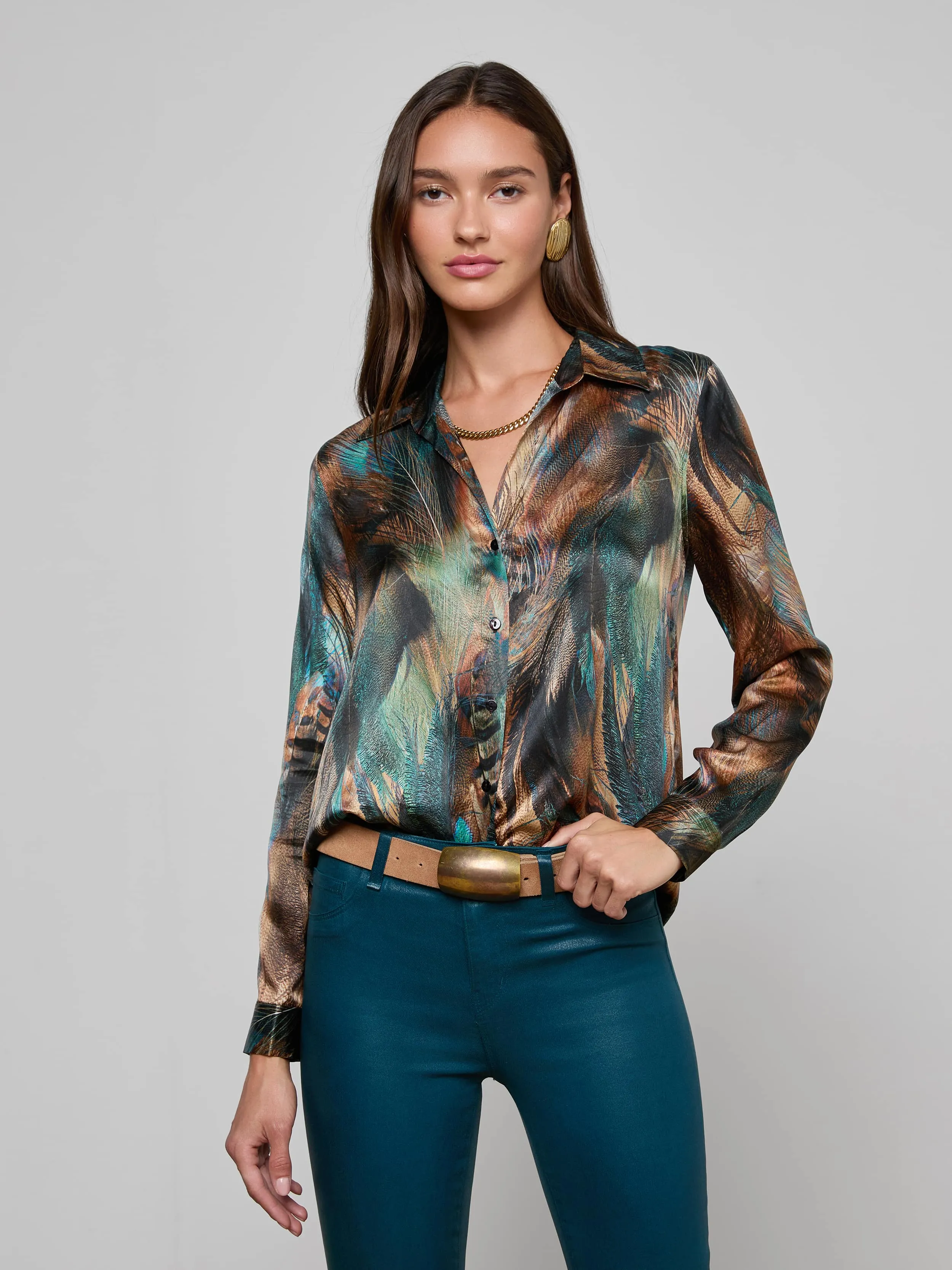 Tyler Silk Blouse sold by L'AGENCE product image thumbnail 2