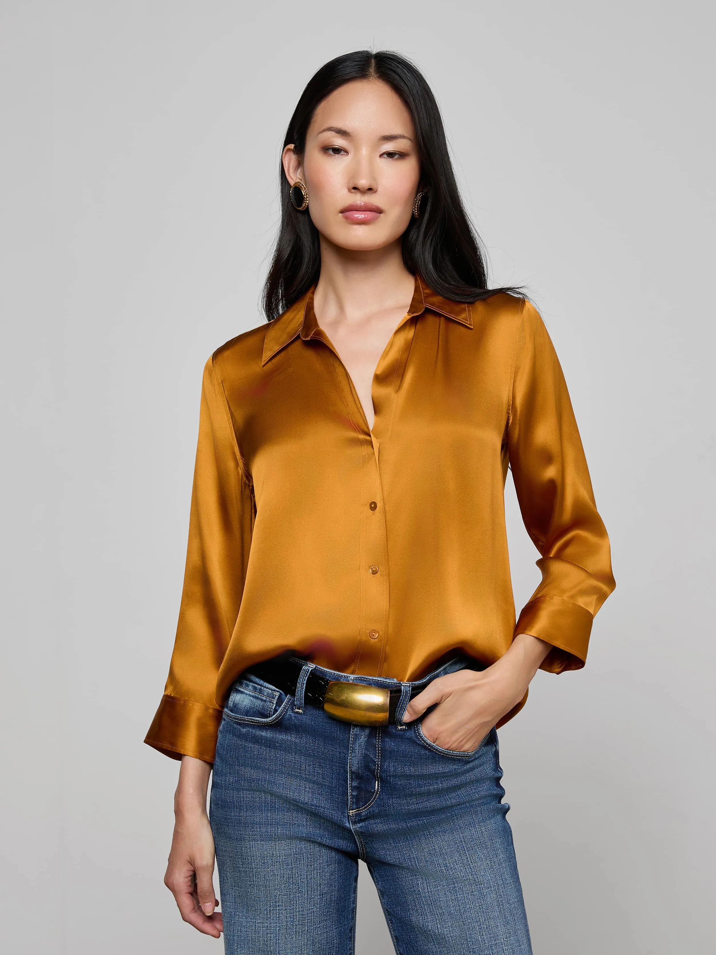 Dani Silk Blouse sold by L'AGENCE product image thumbnail 2