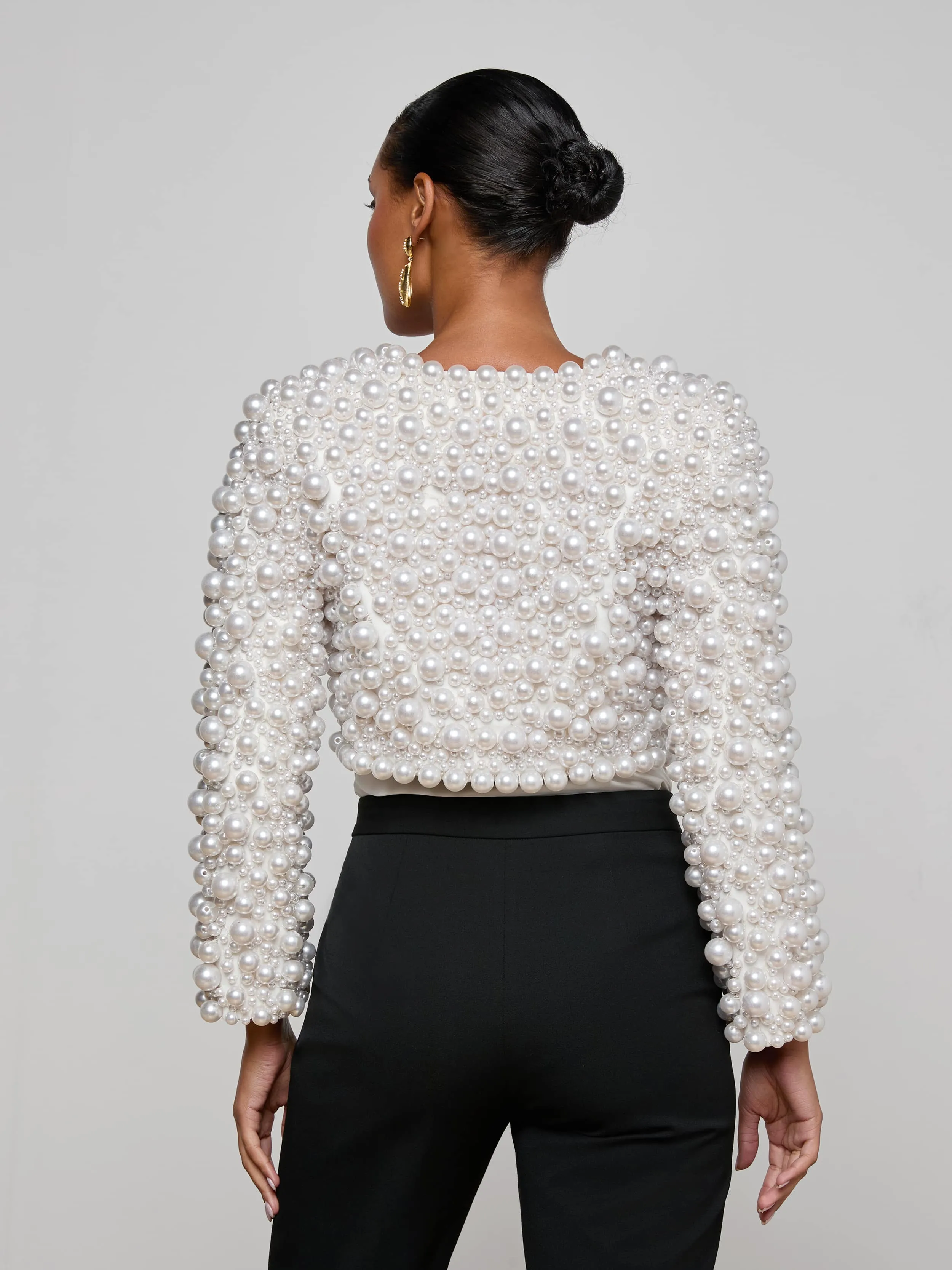 Belle Oversized Pearl Jacket sold by L'AGENCE product image thumbnail 5